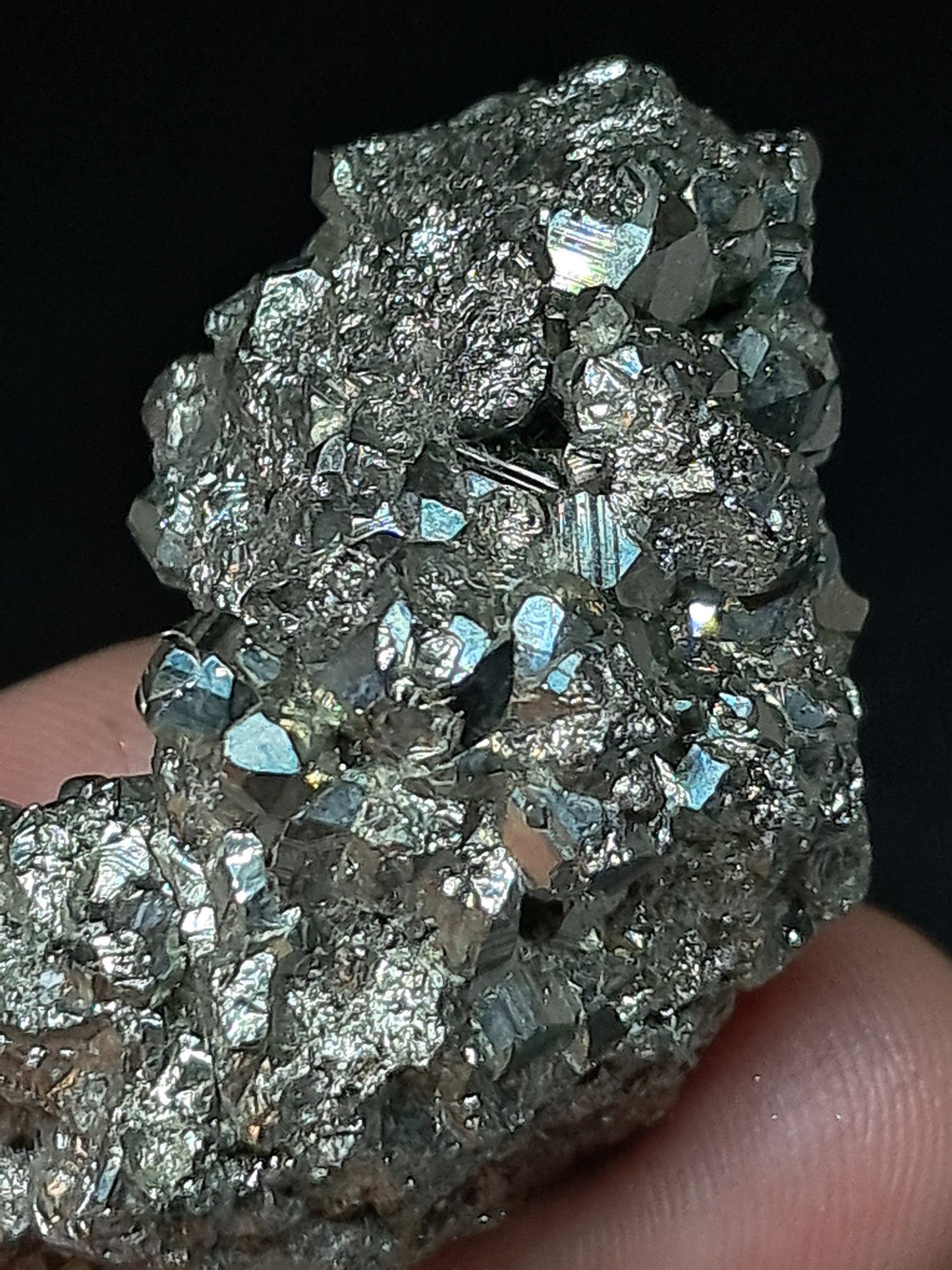 Pirita en bruto (Perú) Drusa natural | Muestra mineral | Rocas y Cristales #PR32