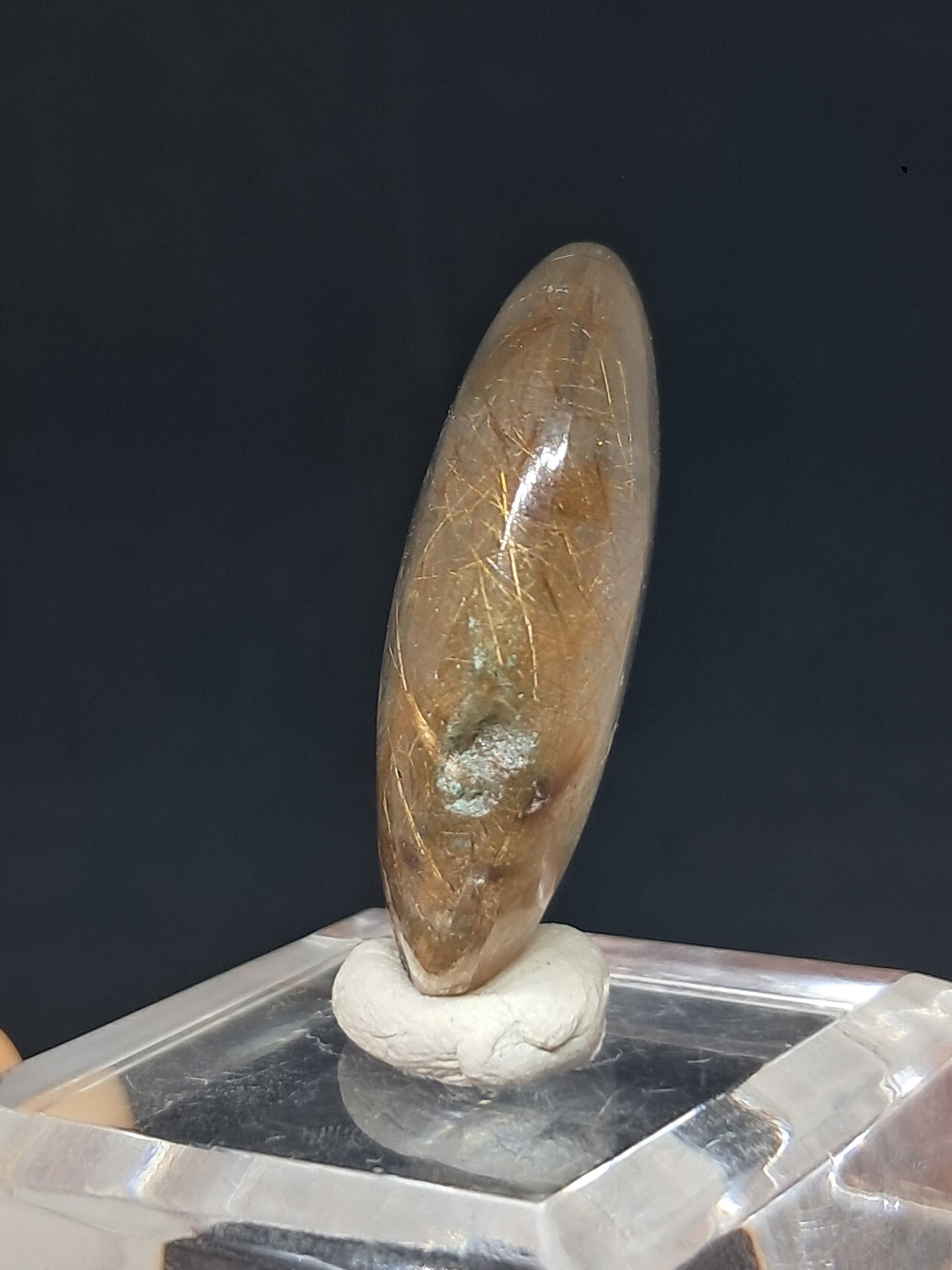 Rutilated Quartz Palmstone | Polished Stone | Natural Crystal #RQ48