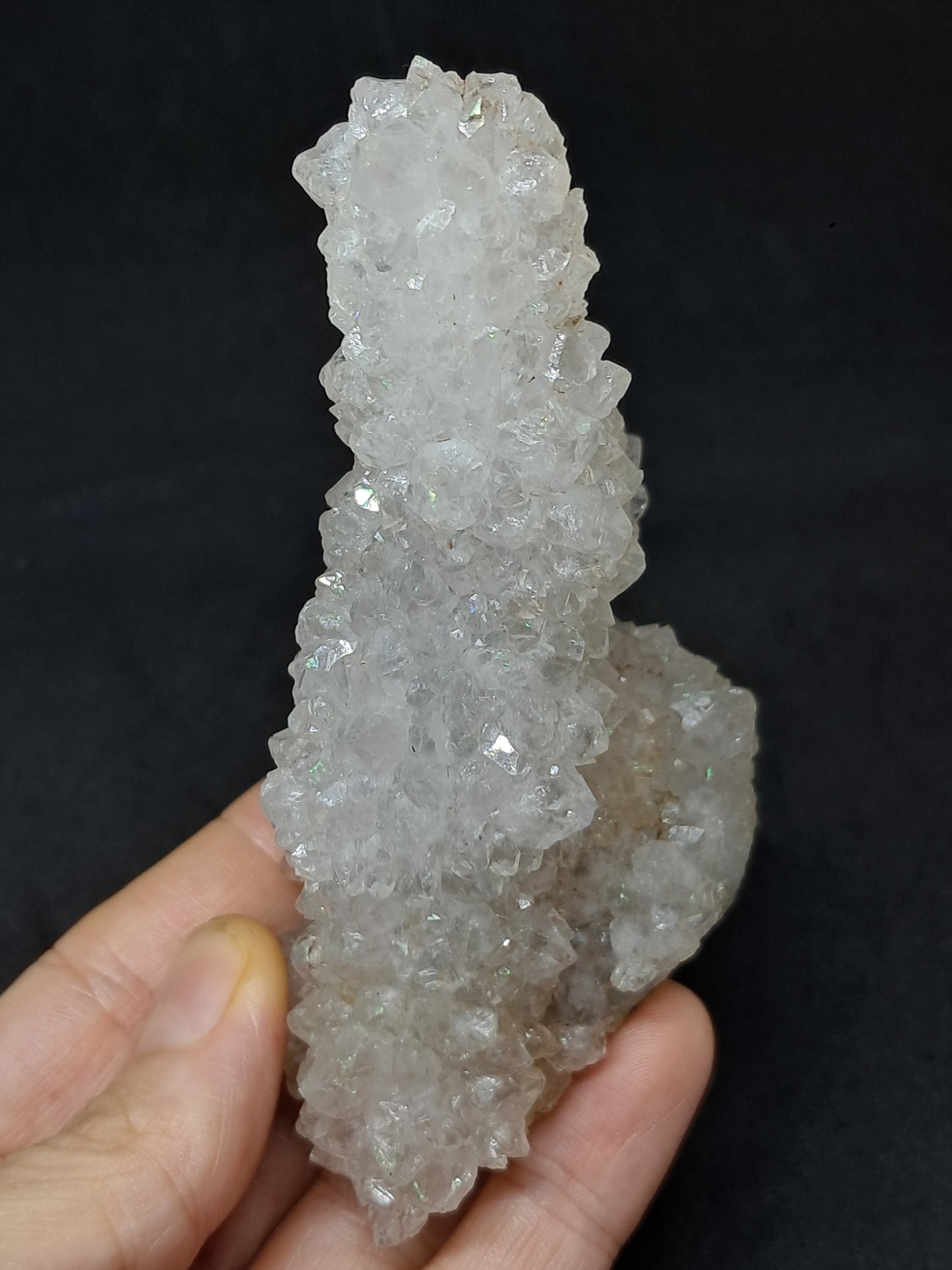 Cuarzo Iris (Aurangabad) | Anandalita | Estalactita | Cristal natural n.° AQ44