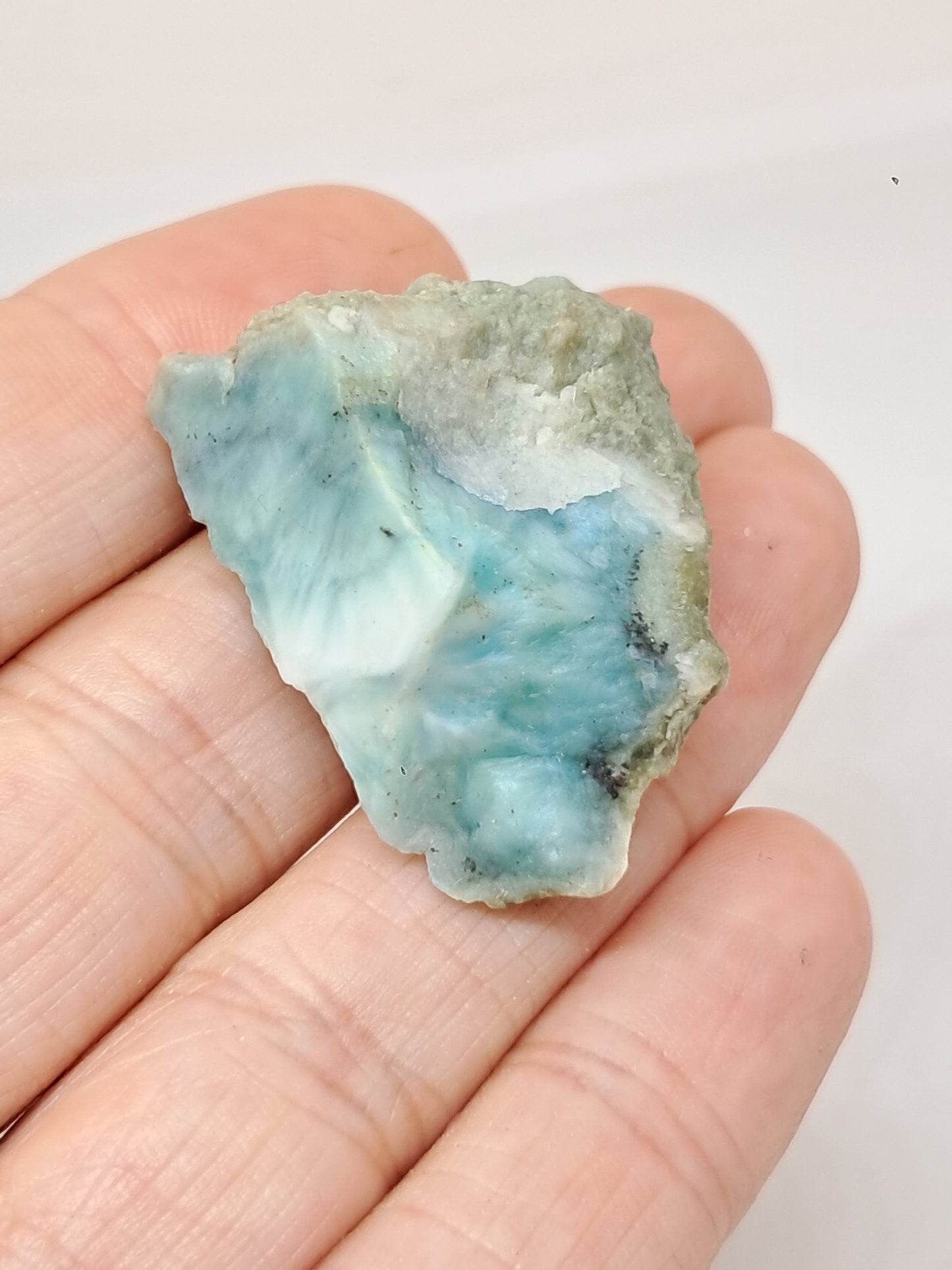 Larimar Raw Chunk (Dominican Republic) Rough Stone | Natural Rock #LM33
