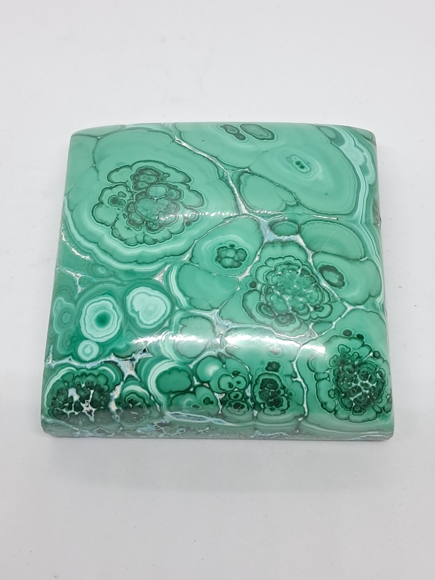 Malachite w/ Chrysocolla | Polished Natural Stone | Large Size | Beautiful Patterns #CM17