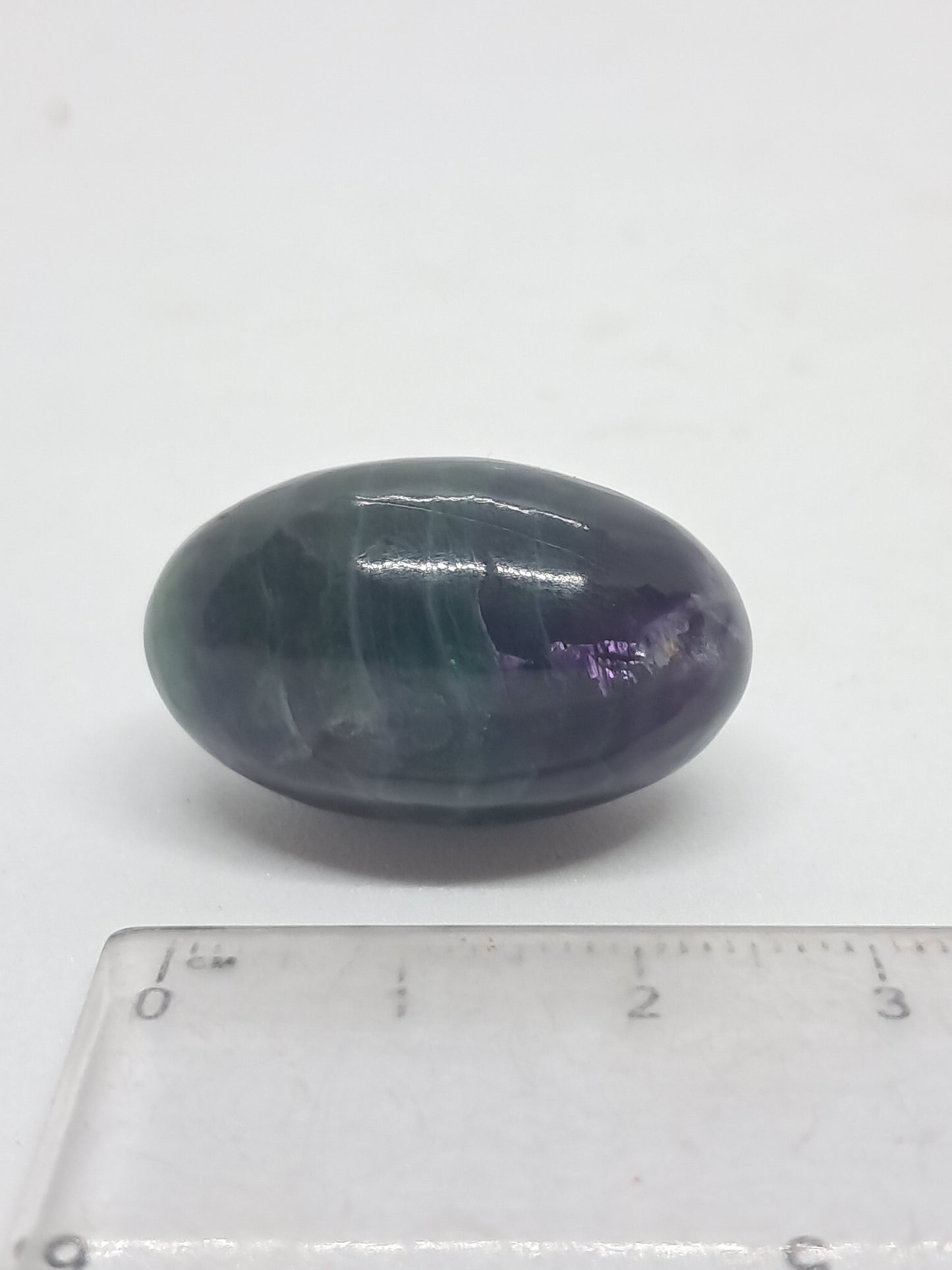 Shivalingam de fluorita arcoíris | Piedra de cristal natural pulida n.° RF5