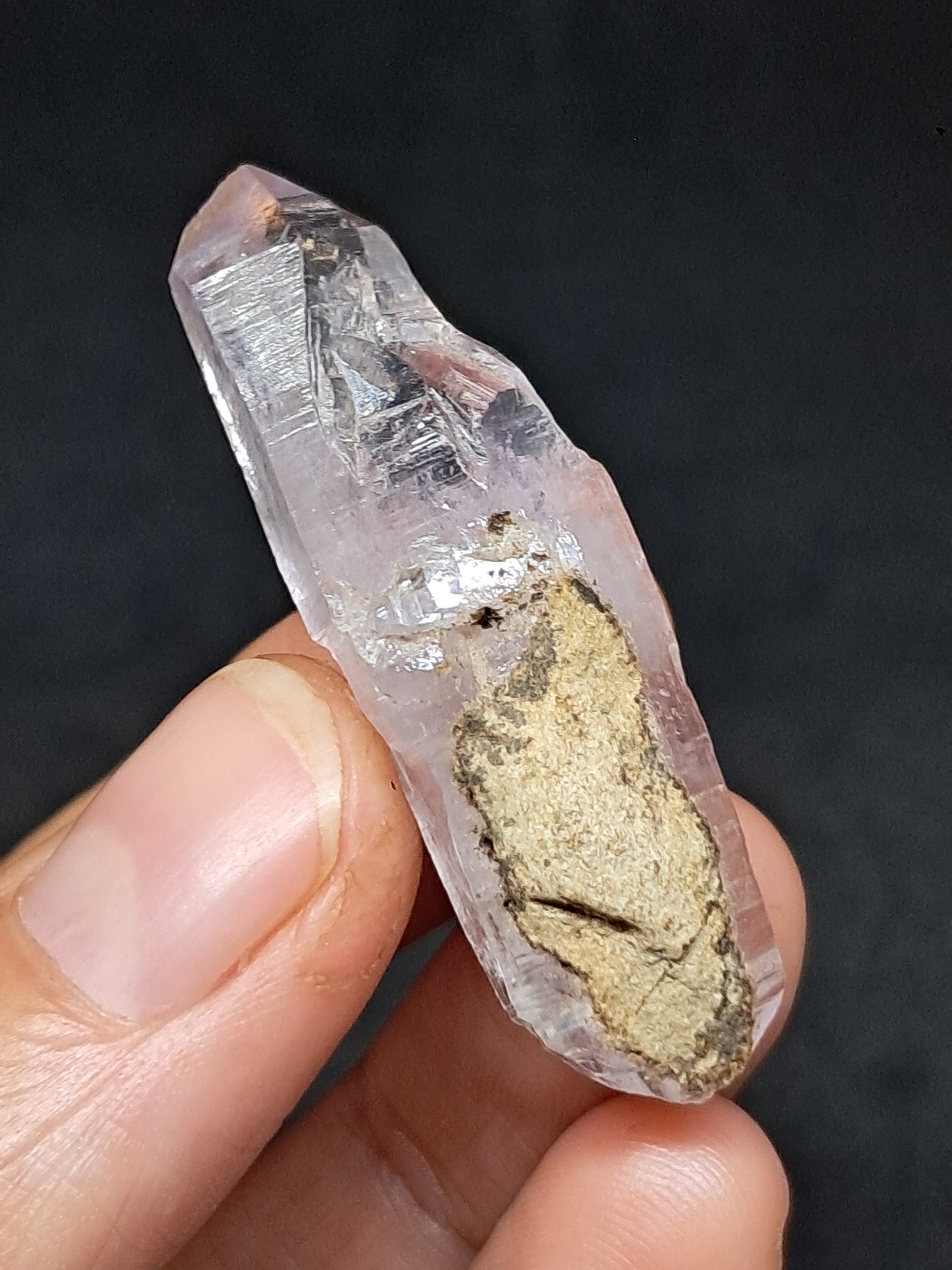 Cristal biterminado de amatista de Veracruz (México) | Punta natural | Ejemplar mineral n.° VA39