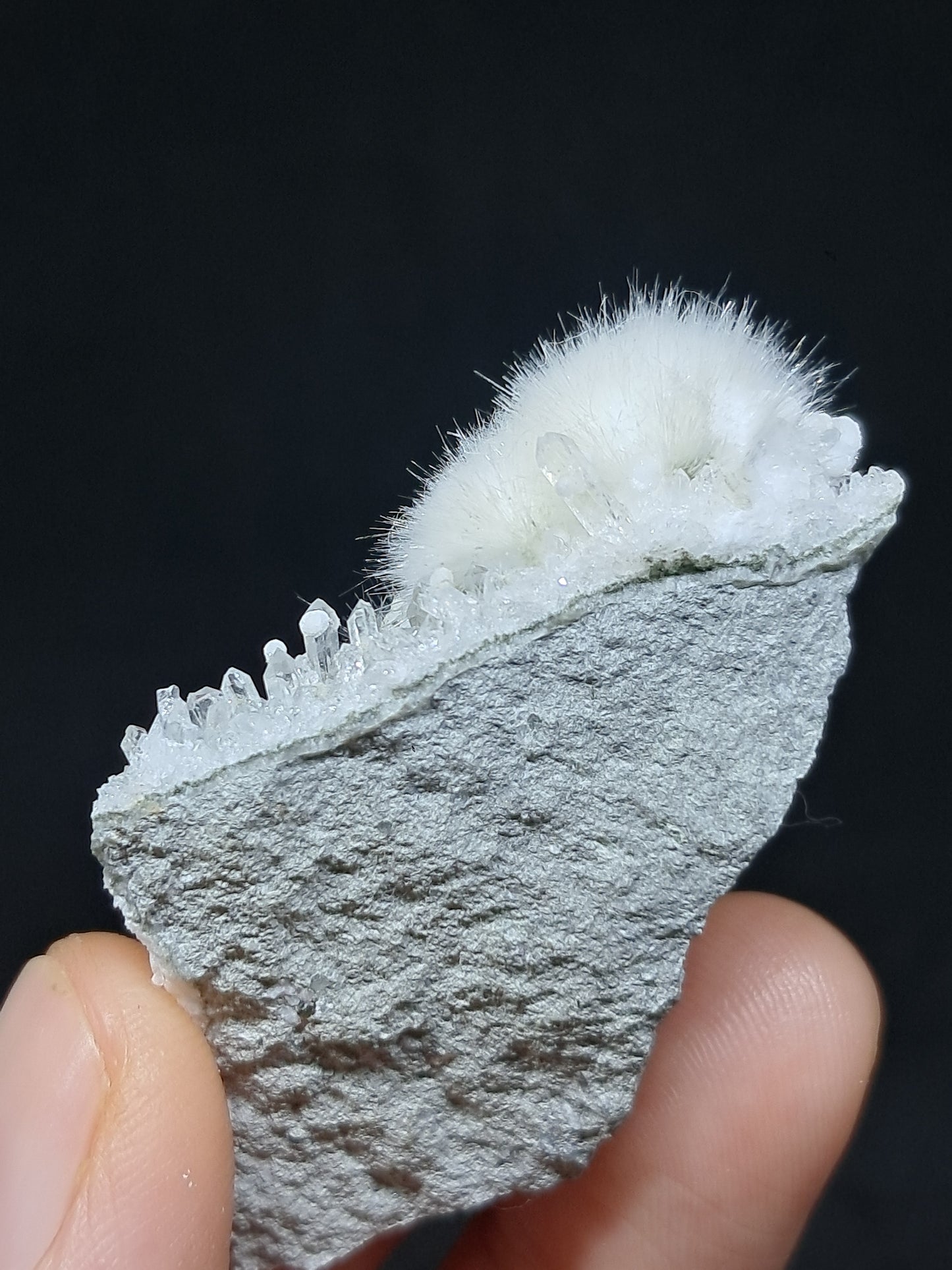 Okenite w/ Gyrolite and Quartz on Matrix (Mumbai) Mineral Specimen | Collector Grade | Natural Crystal #OK22