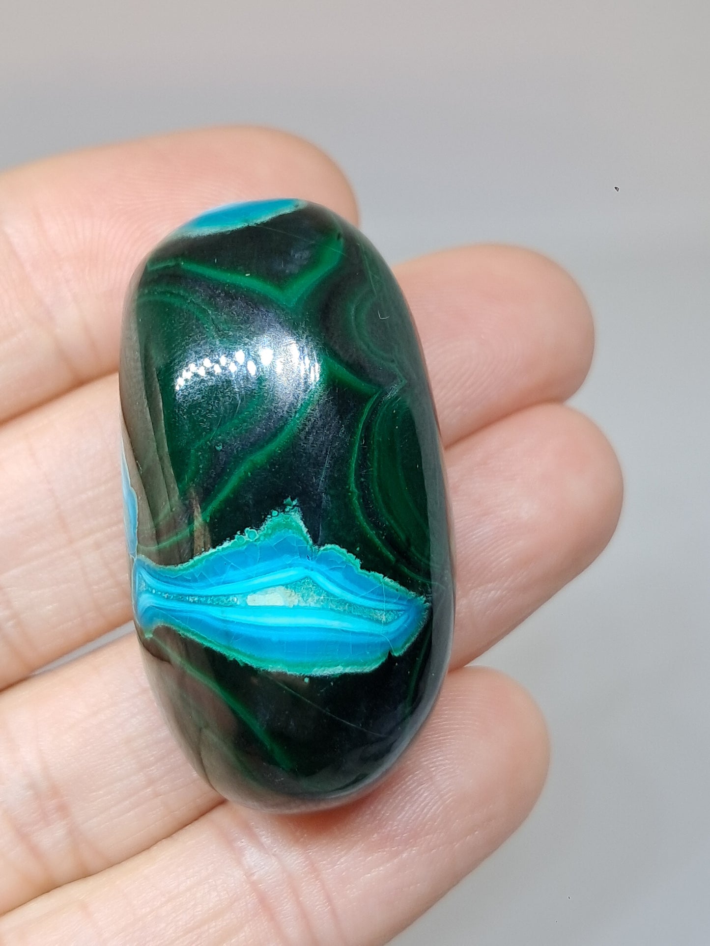 Chrysocolla w/ Malachite Tumble | Polished Free Form | Good Quality | Natural Stone