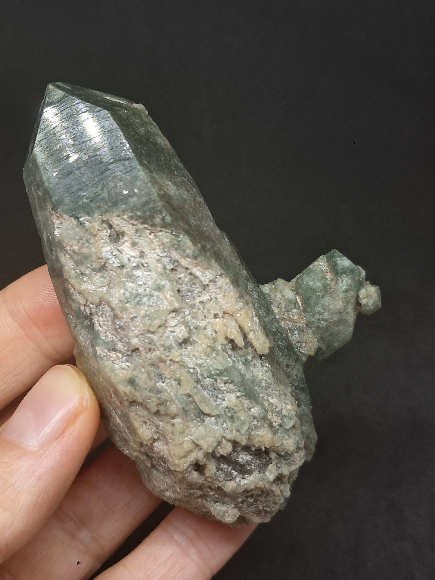 Chlorite Quartz (Kullu) Natural Point | Garden Chamanic Crystal #CQ64