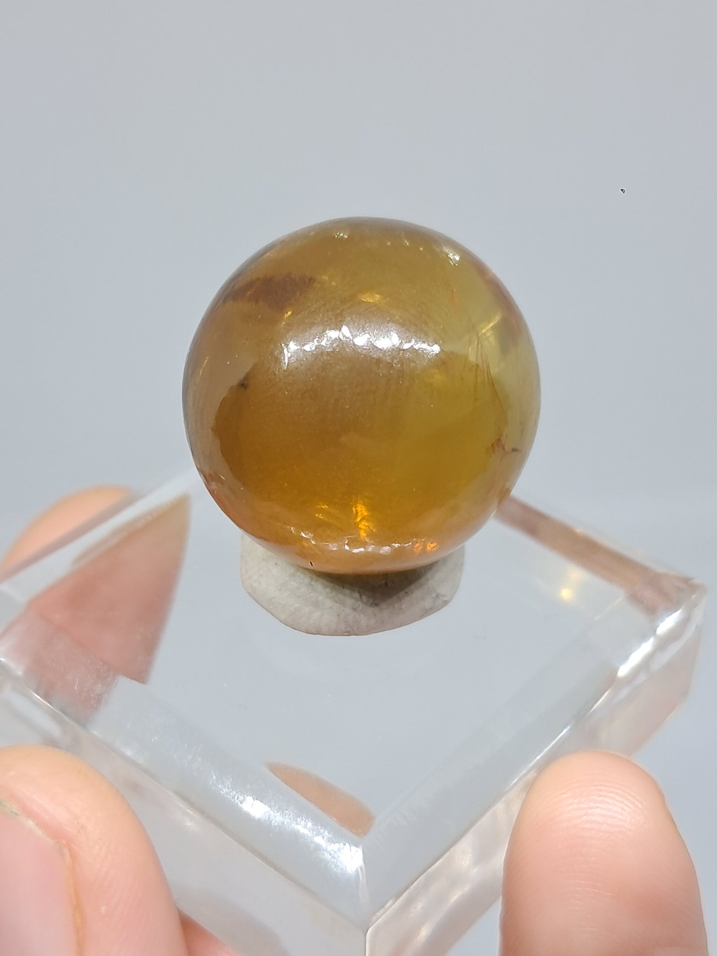 Natural Citrine Sphere | Polished Stone | Smokey Yellow | High Quality