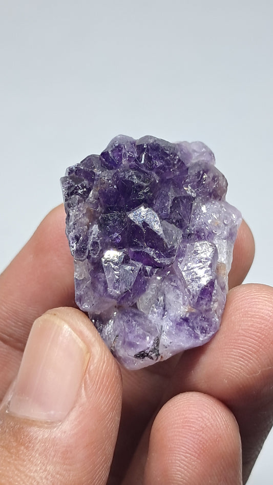 Amatista Elestial Morada Oscura | Inclusiones de Hematita Goethita Rutilo | Cristal Natural | Espécimen Mineral #KA201