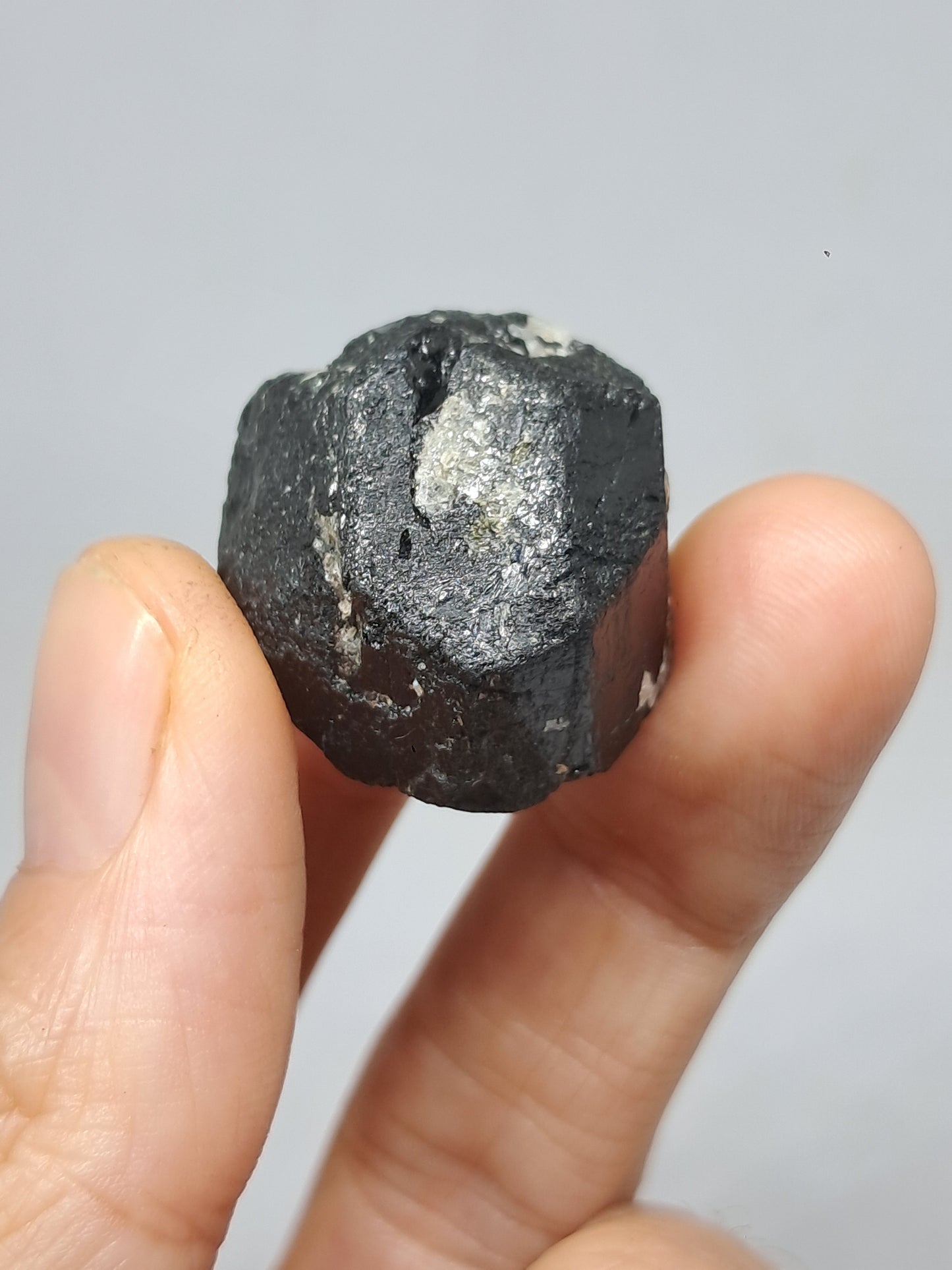 Black Tourmaline Crystal (Karnataka) Naturally Terminated | Natural Stone | Mineral Specimen #BT8