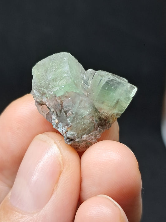Apofilita verde (Fluorapofilita) (Ajanta) Cristal natural | Muestra de mineral #GA36