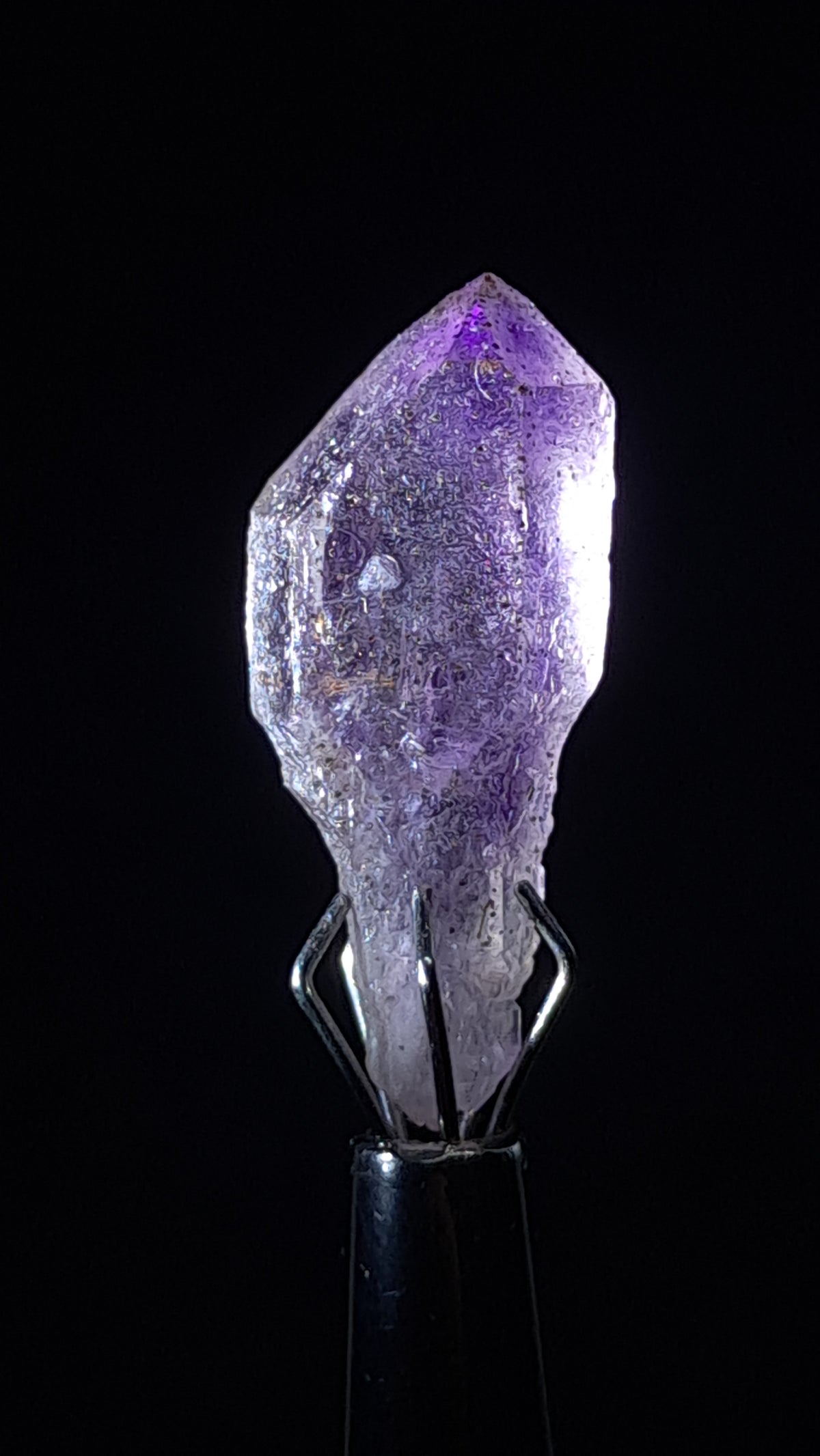Quartz Amethyst Scepter | Hematite Goethite Rutile Inclusions | Biterminated  #KA208