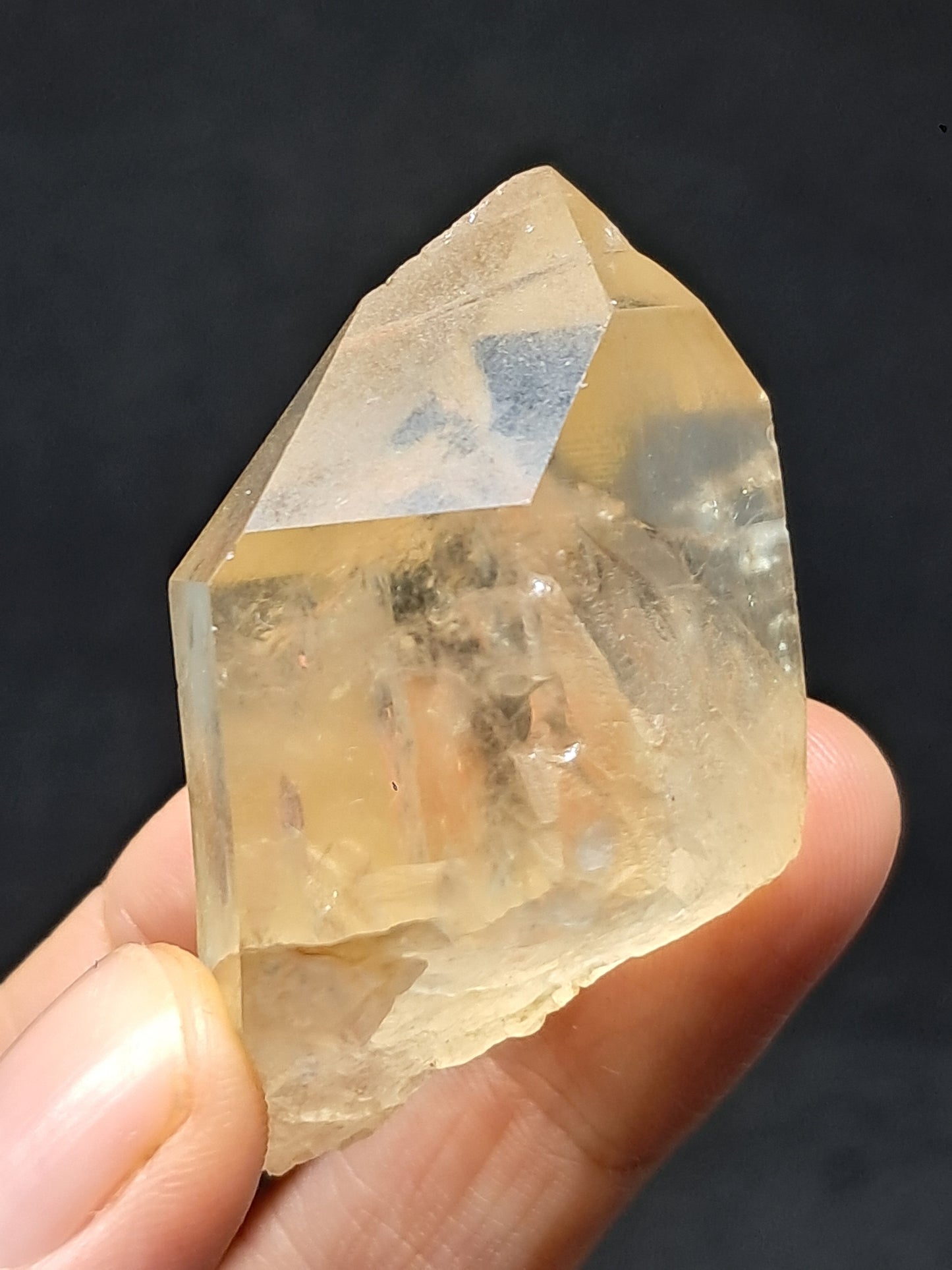Natural Citrine "Kundalini" (Democratic Republic of Congo) Crystal Point | Mineral Specimen #CTN23