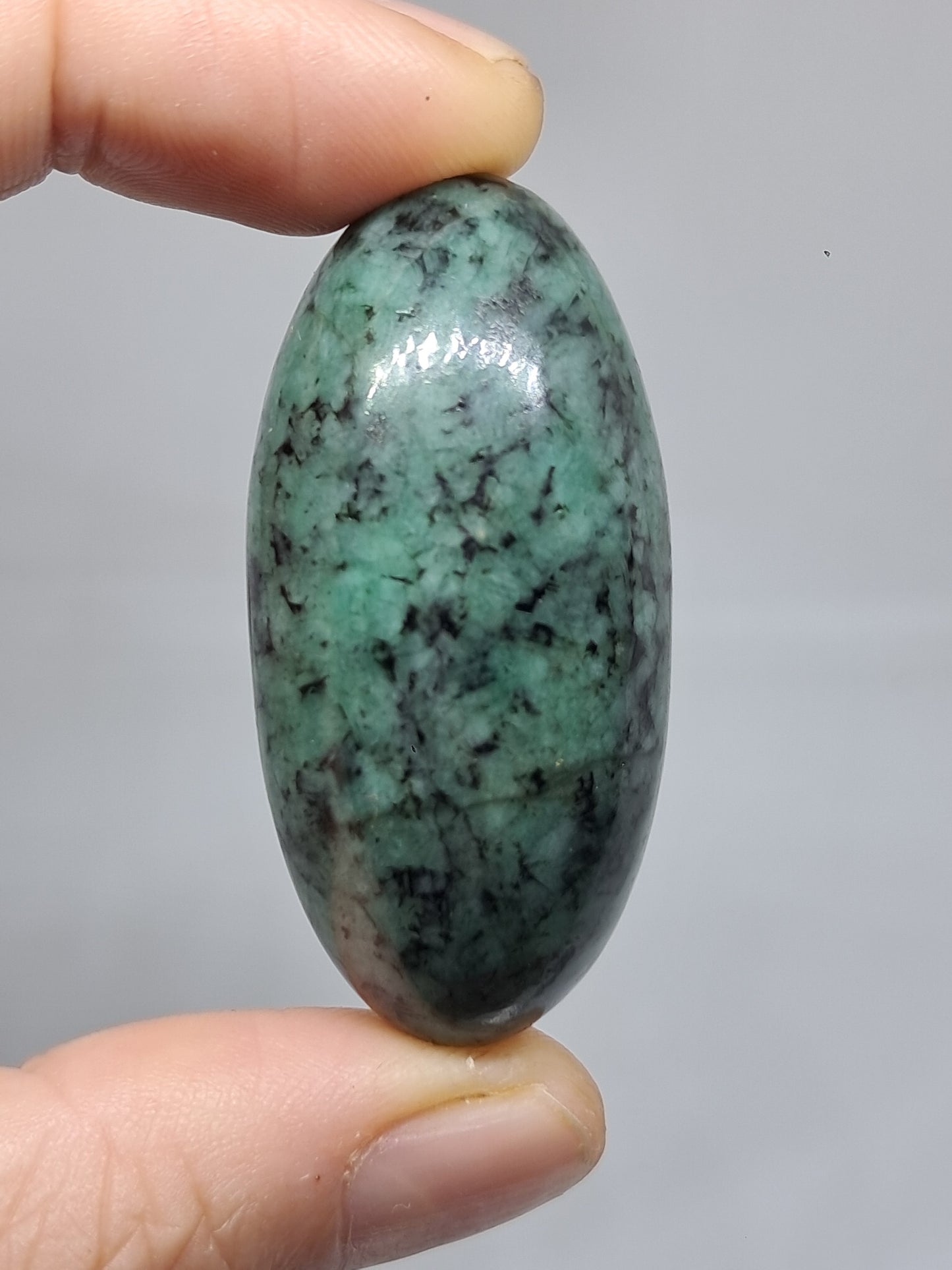 Shivalingam de Esmeralda | Piedra Pulida | Cristal Natural #EM3