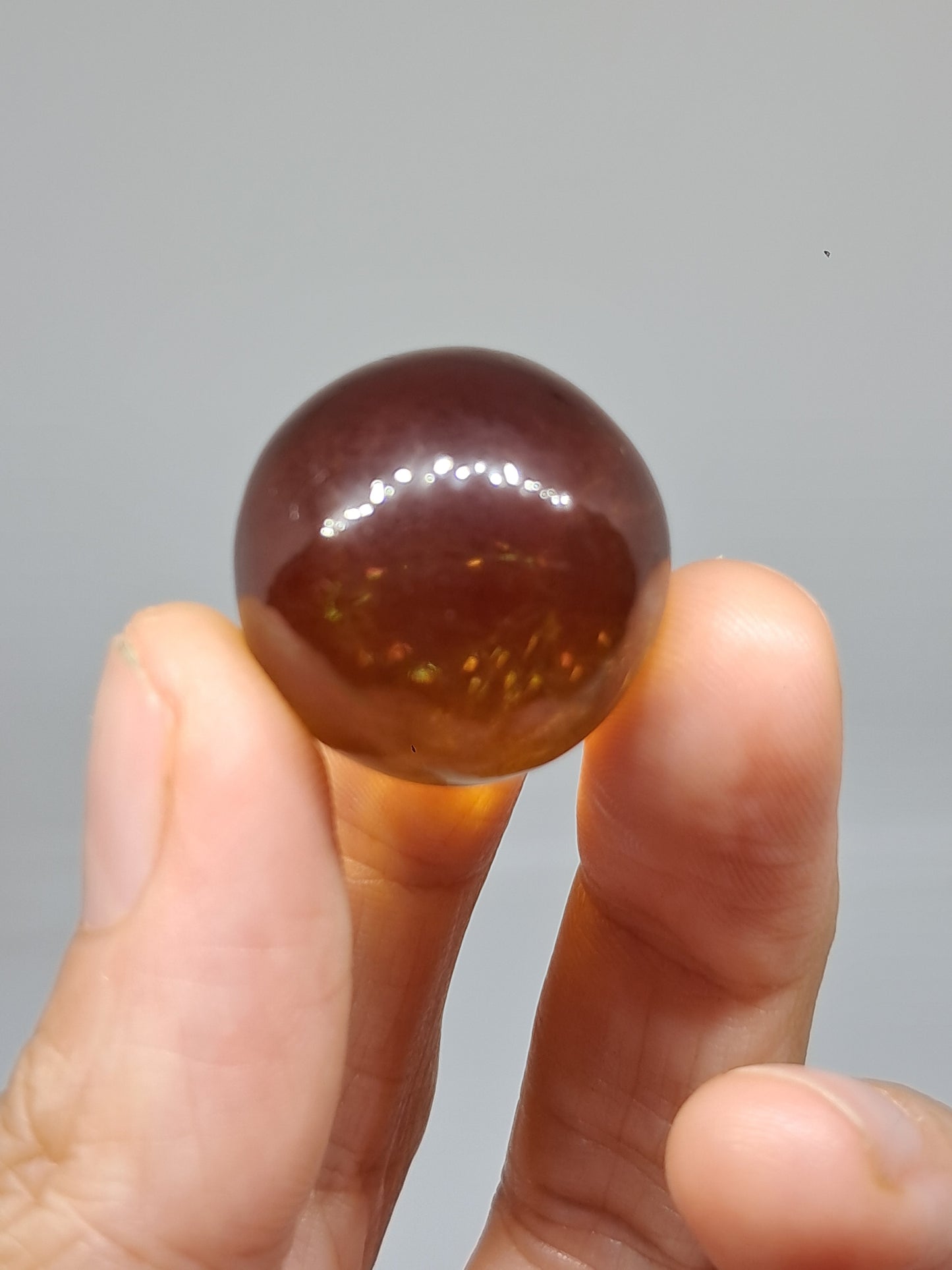 Natural Citrine Sphere | Polished Stone | Smokey Yellow | High Quality