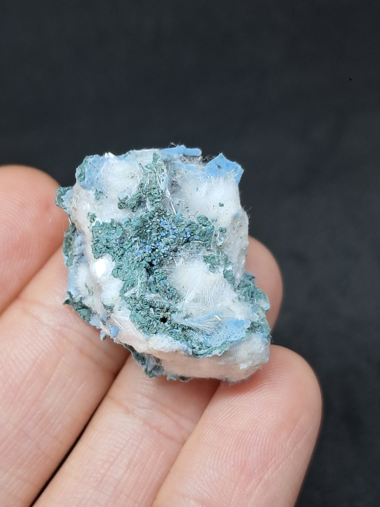 Okenite on Chalcedony (Mumbai) Mineral Specimen | Natural Crystal #OK39