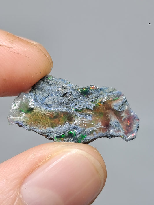 Natural Ethiopian Opal | Black Hydrophane Opal #OP28