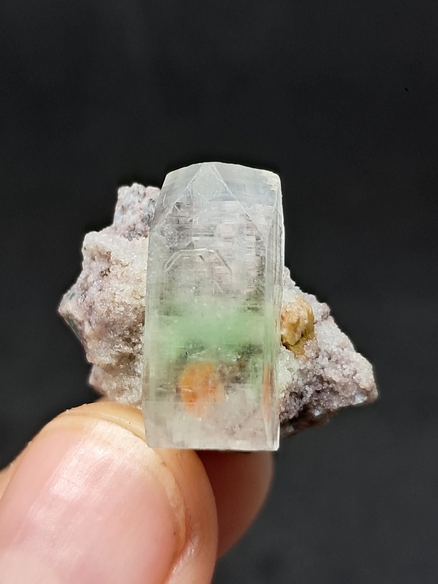 Apofilita verde con estibita (Fluorapofilita) (Ajanta) Cristal natural | Muestra de mineral #GA33