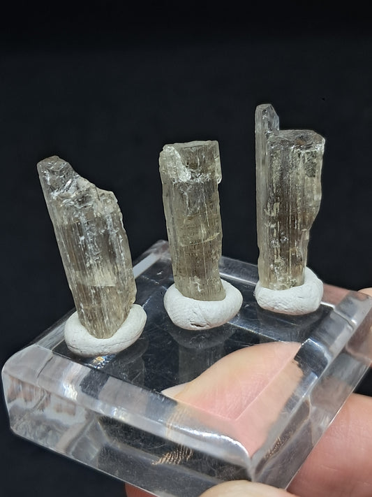 Set of 3 Fluorescent Scapolite Crystals (Karur) UV Reactive | Rough Stone | Natural Mineral Specimen #SCP24