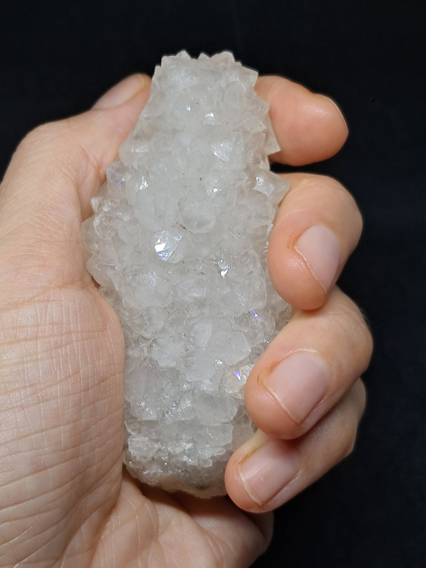 Cuarzo Iris (Aurangabad) | Anandalita | Estalactita | Cristal natural n.° AQ46