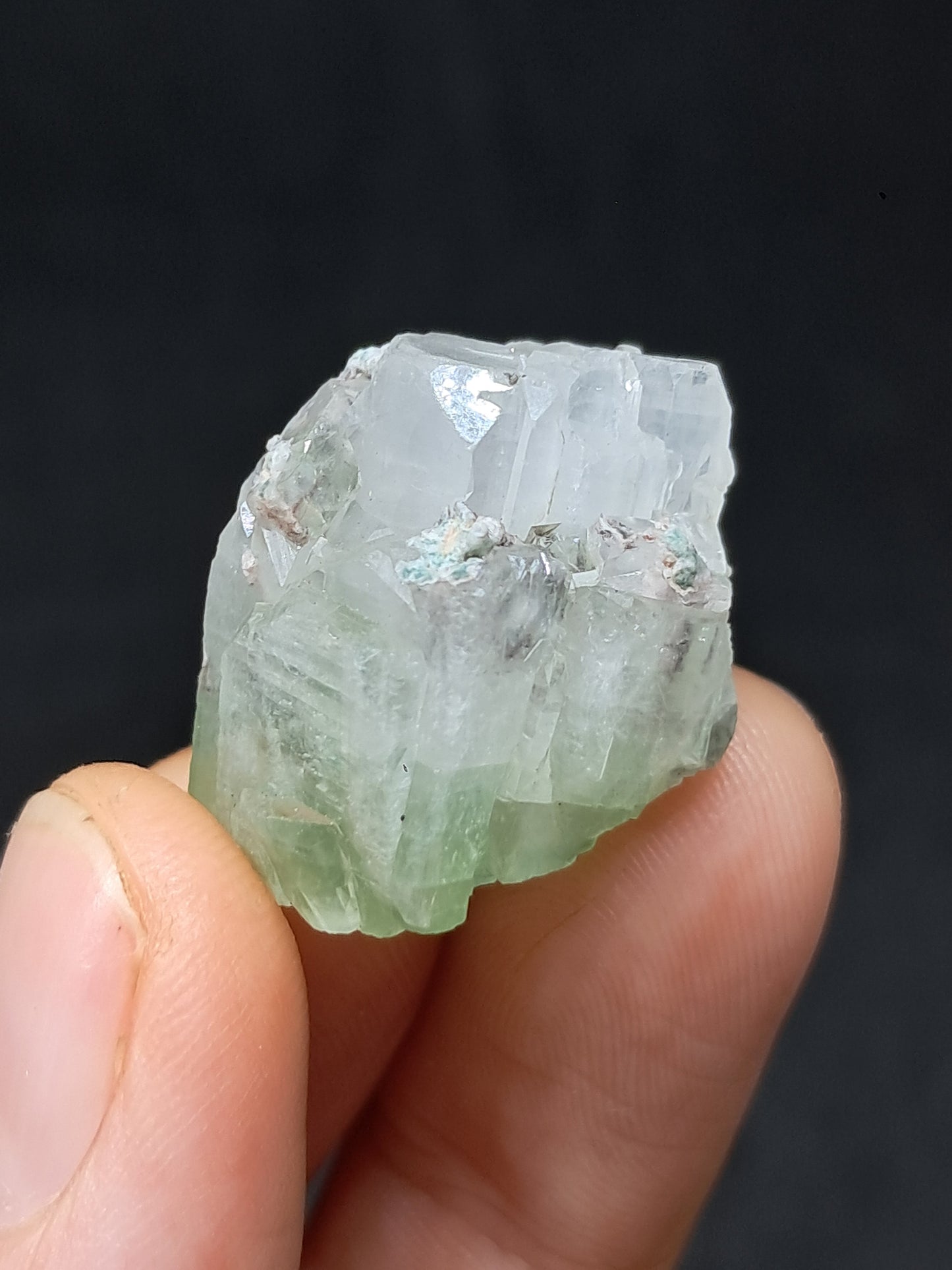 Green Apophyllite (Fluorapophyllite) (Ajanta) Natural Crystal | Mineral Specimen #GA41