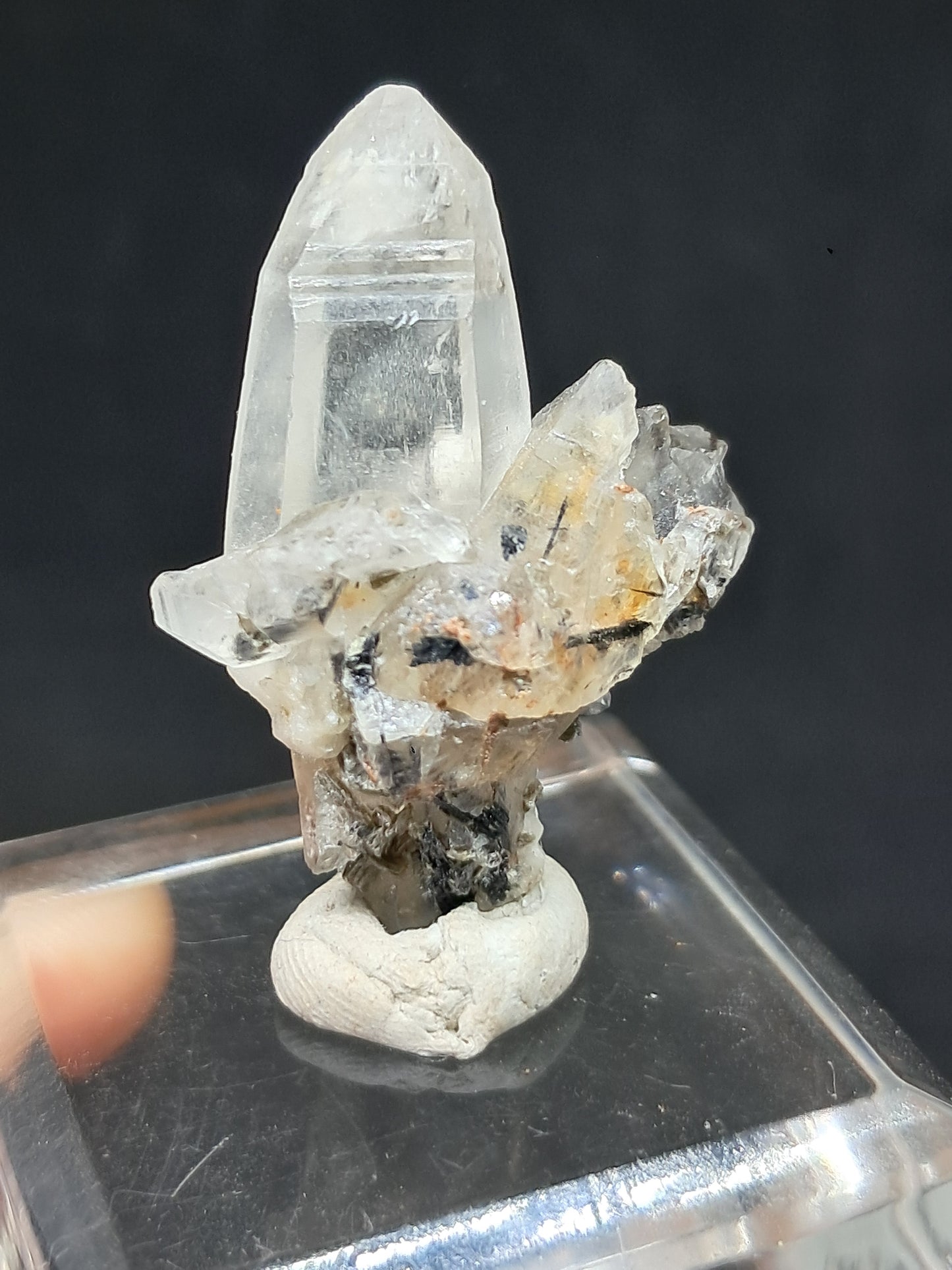 Punta de Cuarzo Turmalinado (Karur) Cristal Natural | Muestra Mineral #TQ32