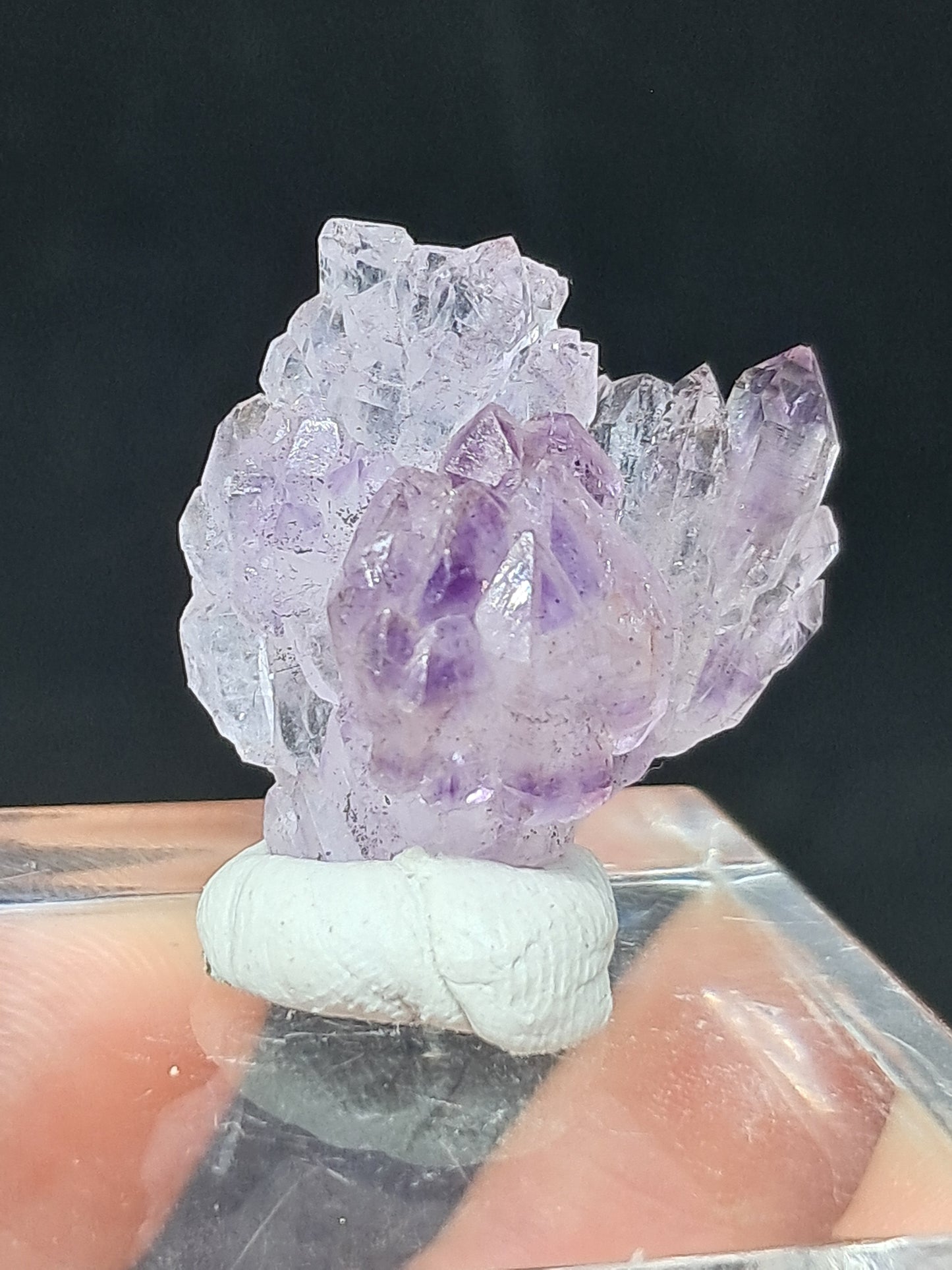 Amatista Elestial (Karur), piedra natural | Ejemplar mineral n.° KA100