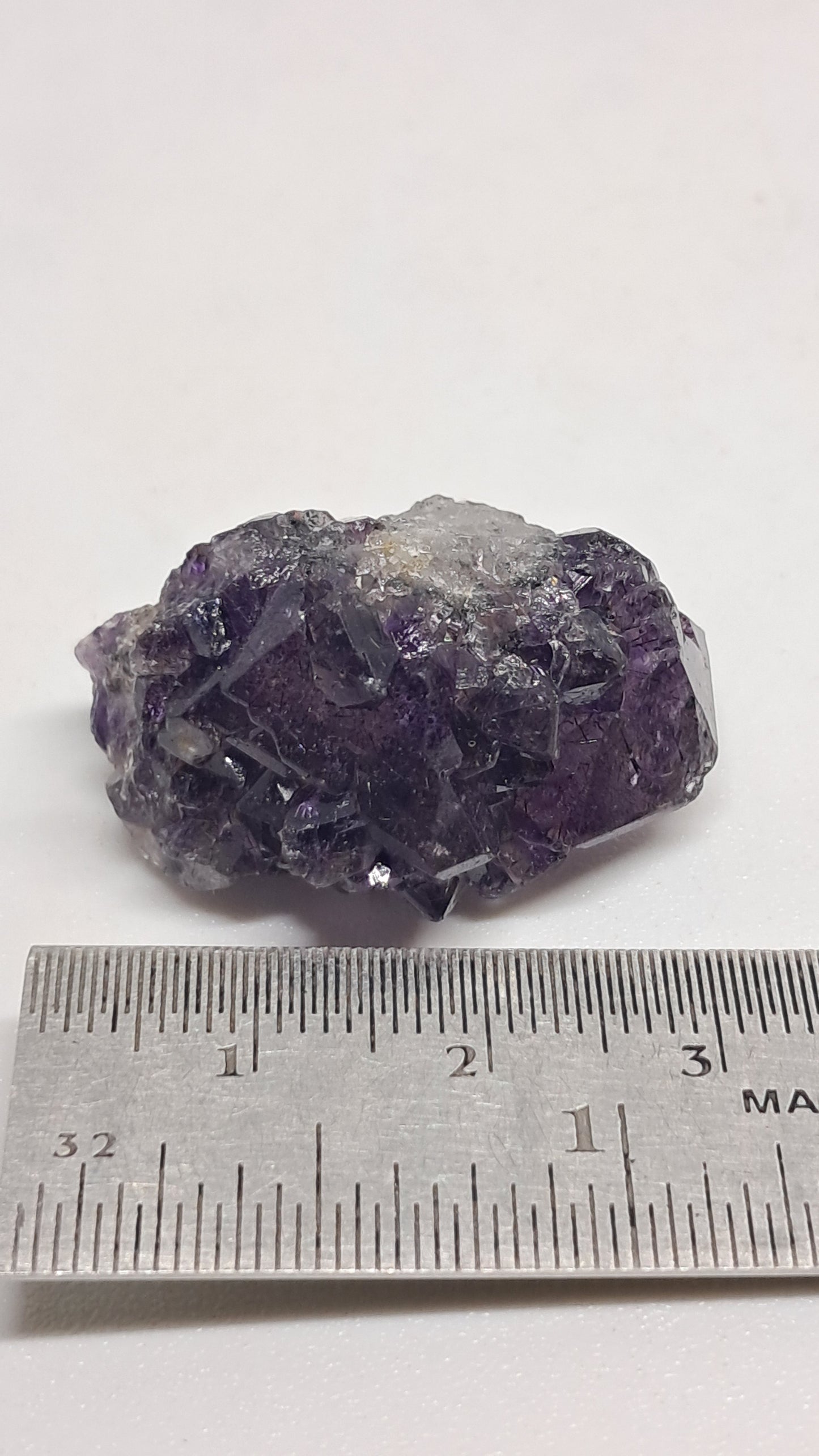 Amatista Elestial Morado Oscuro | Inclusiones de Hematita Goethita Rutilo | Cristal Natural | Espécimen Mineral #KA202