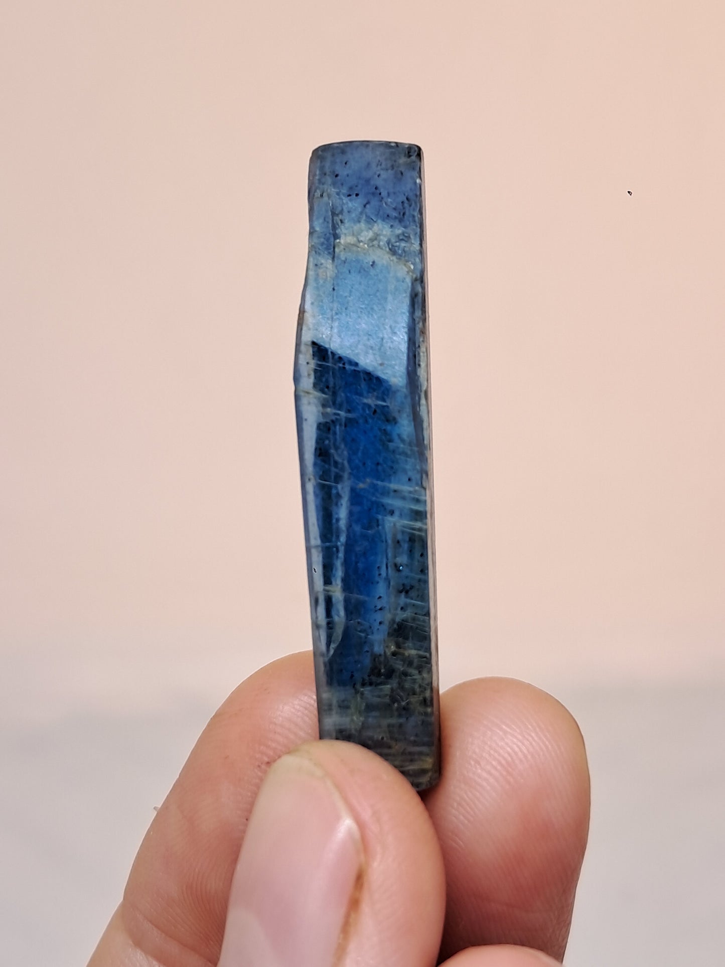 Cianita azul océano (Nepal) Piedra natural pulida n.° KY21
