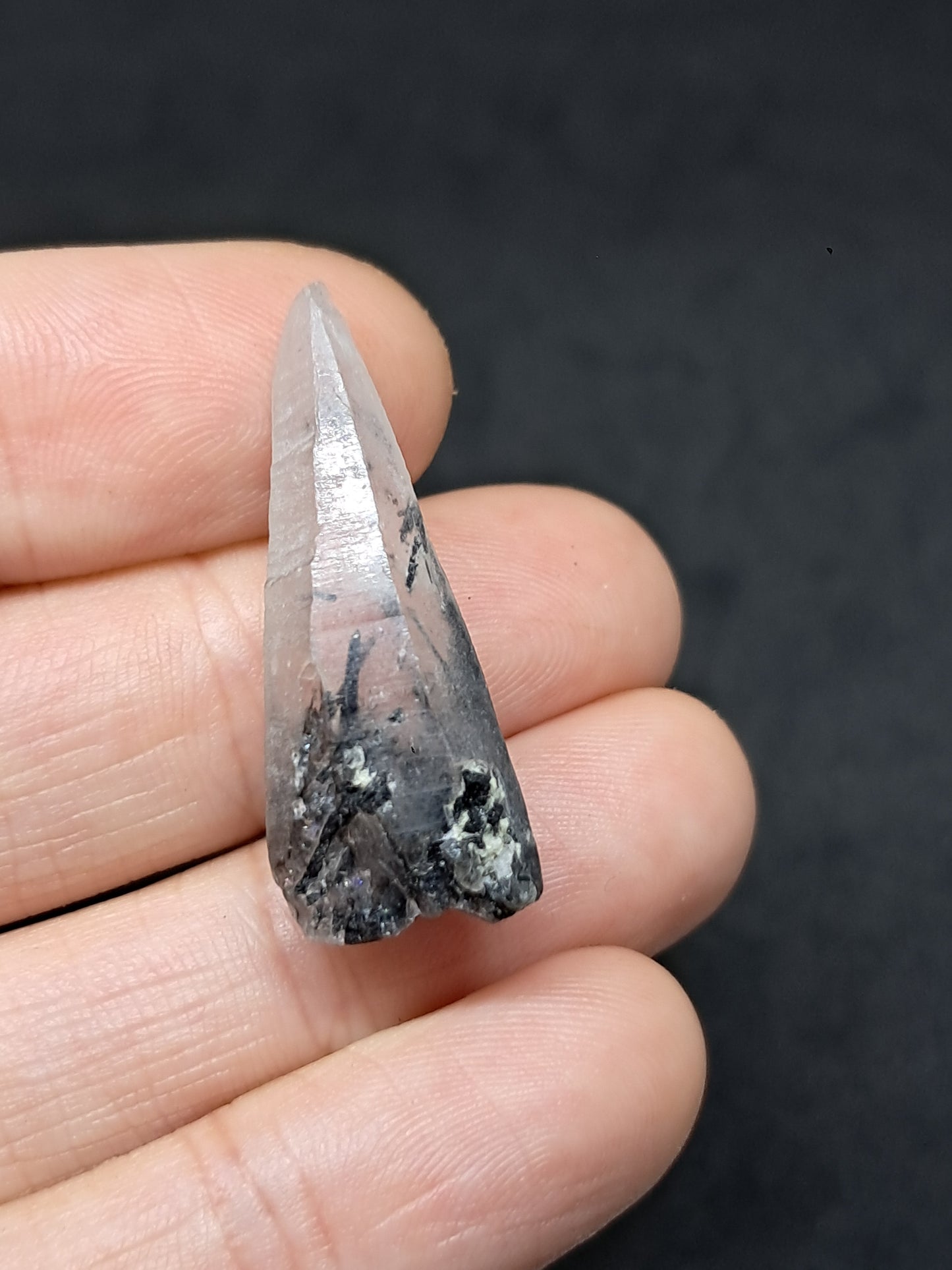 Punta de Cuarzo Turmalinado (Karur) Cristal Natural | Muestra Mineral #TQ34