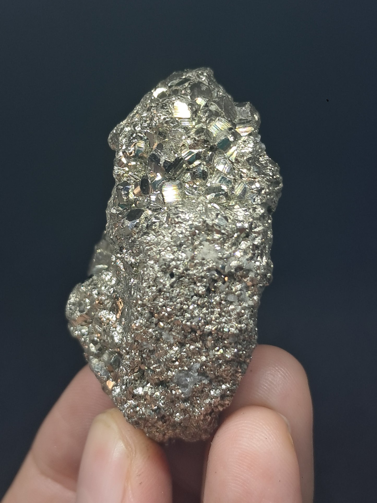 Pirita en bruto (Perú) Drusa natural | Ejemplar mineral | Rocas y cristales #PR28