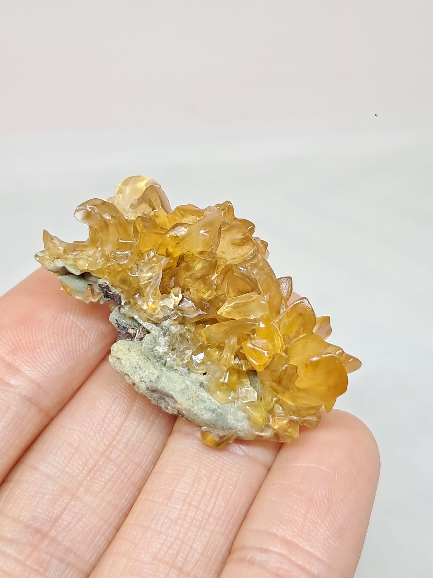 Dog Tooth Honey Calcite (Ahmednagar) Natural Crystal | Mineral Specimen #CA27