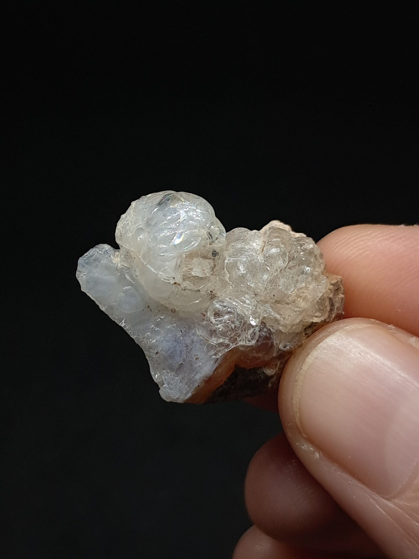 Hyalite Opal on Matrix (Mexico) Rough Crystal Stone | UV-Reactive Mineral Specimen #OH21