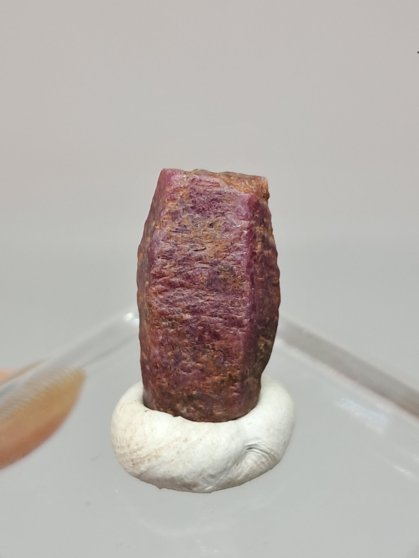 Cristal de rubí en bruto (Tamil Nadu) Piedra natural | Muestra mineral #RB28