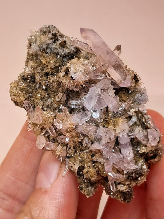 Veracruz Amethyst Crystals on Matrix (Mexico) | Natural Cluster | Mineral Specimen #VA19