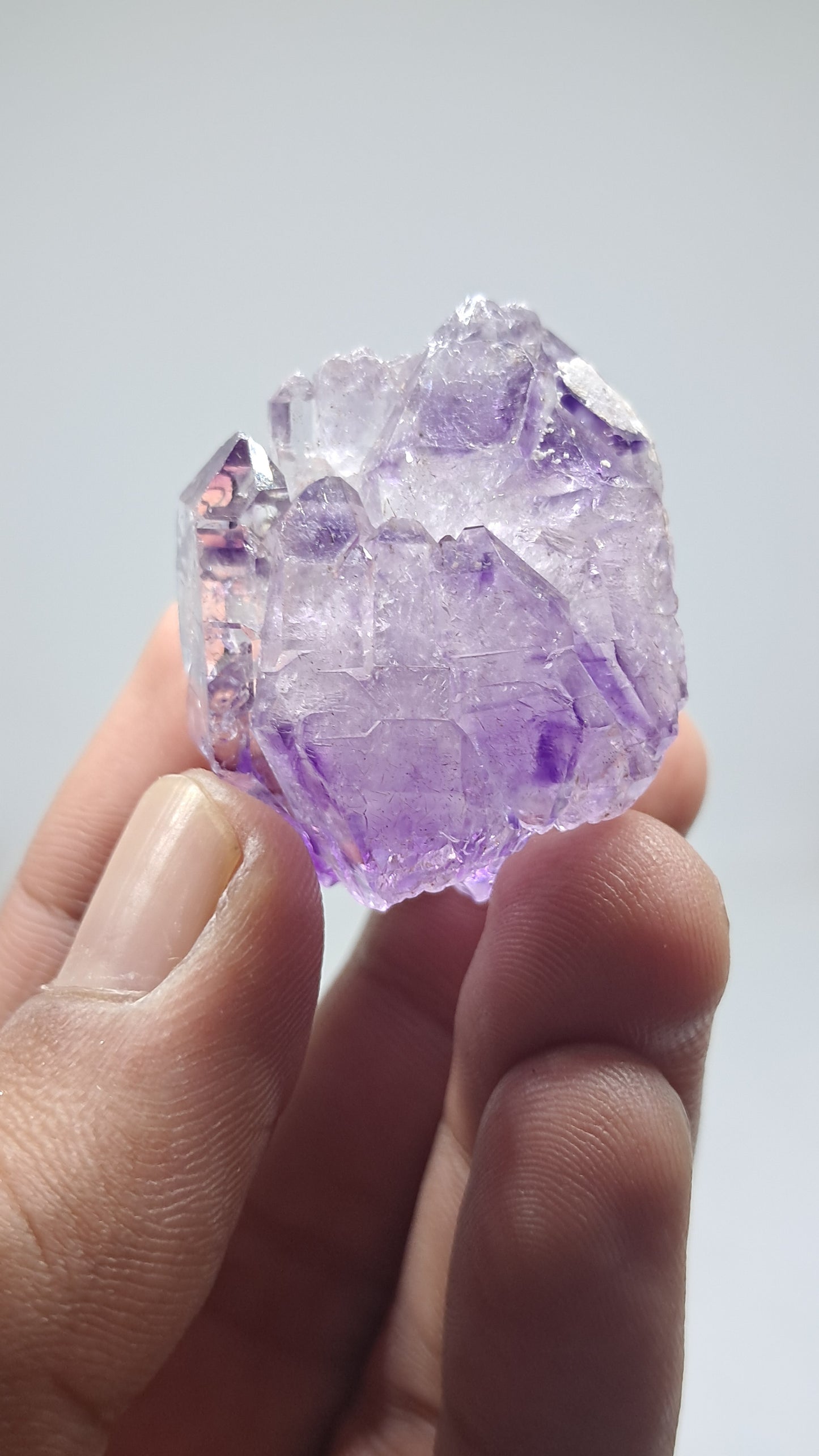 Racimo de Cetros de Amatista | Formación Elestial | Cristal Natural | Muestra Mineral #KA191