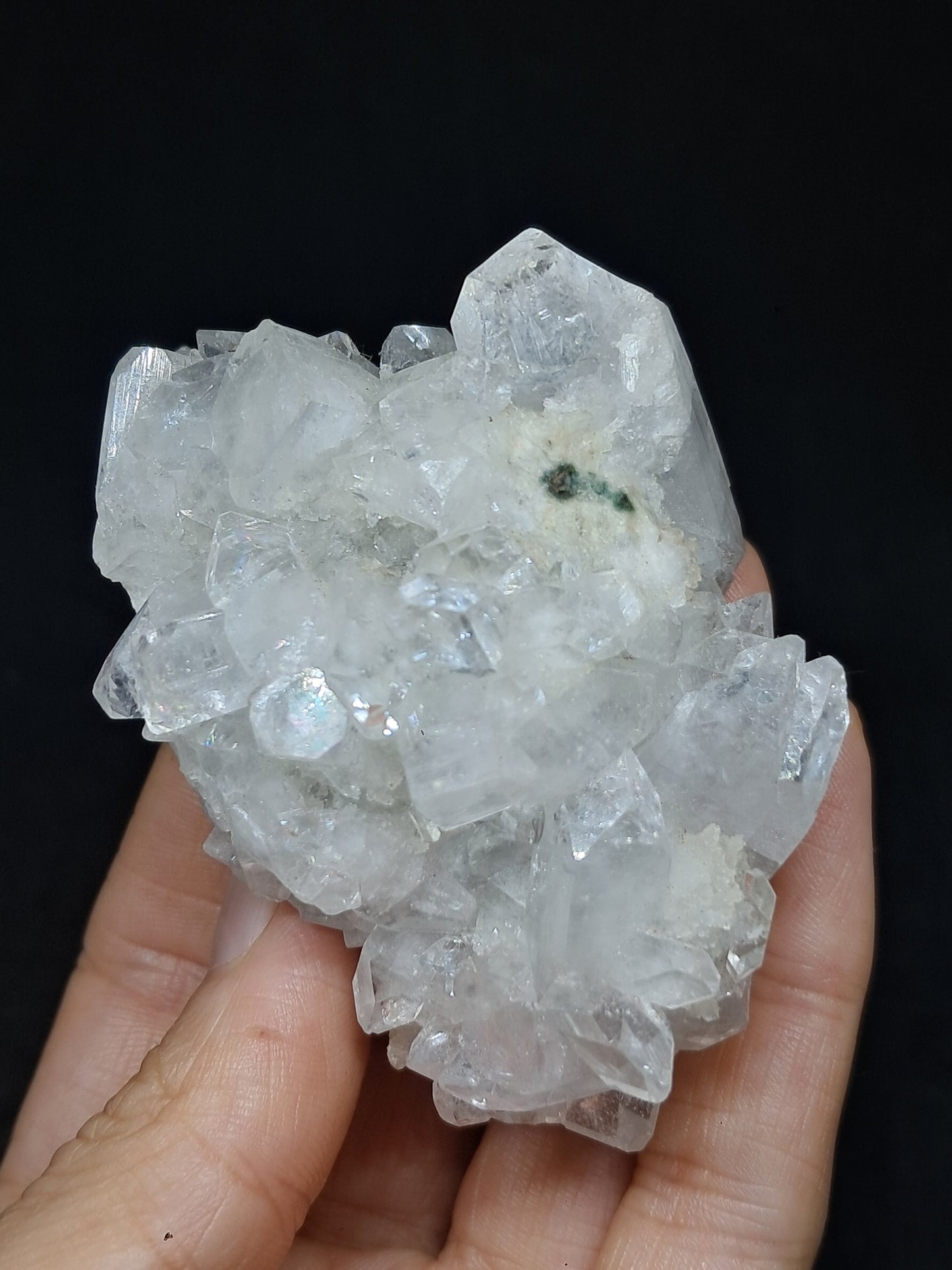 Clear Apophyllite (Ajanta) Natural Crystal Cluster | Mineral Specimen #AP24eb