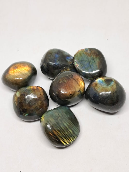 Labradorite Tumbled Stones | Natural Polished Crystal | Good Flash | Great Iridiscence #LB4