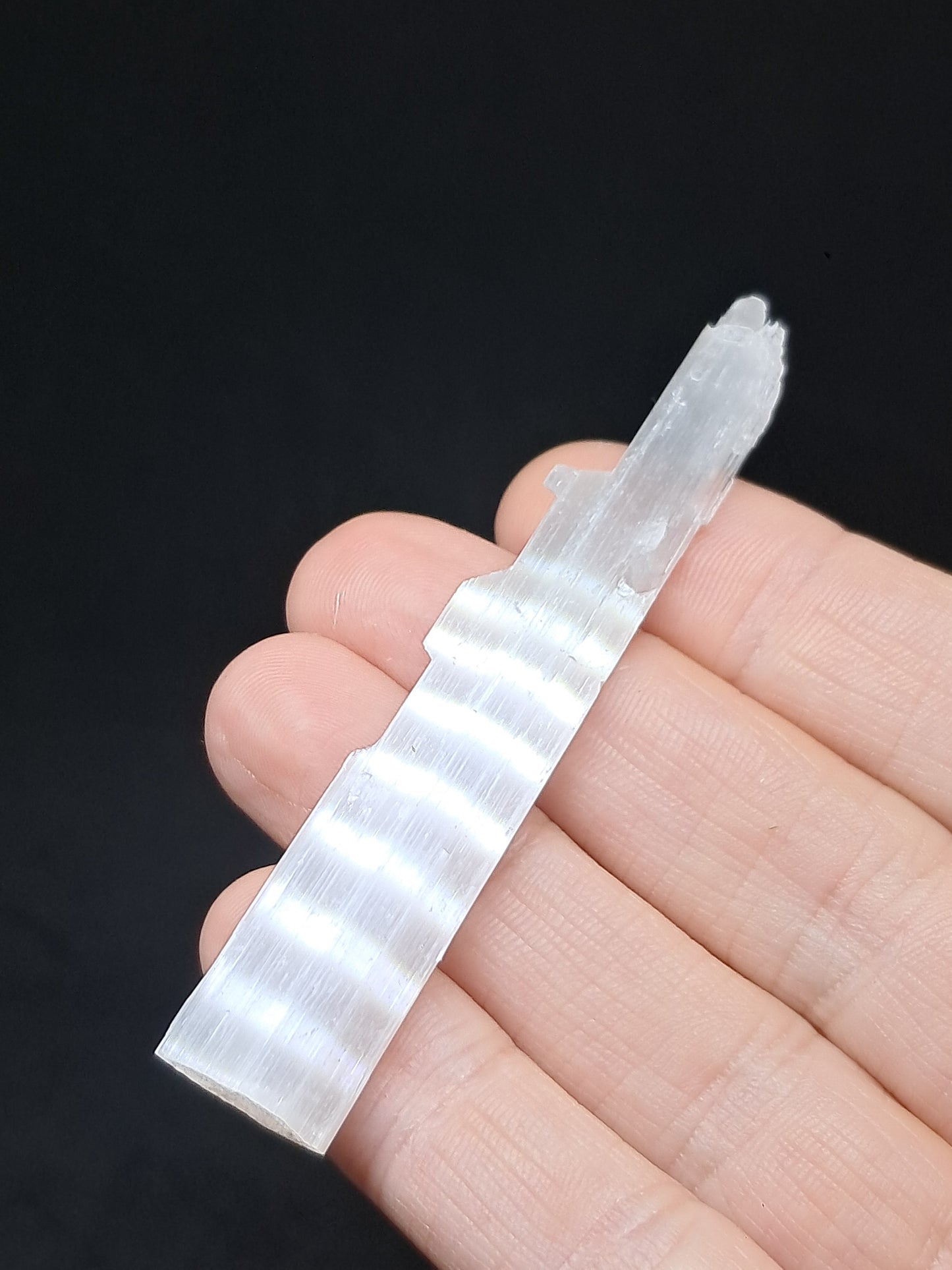 Satin Spar *Selenite* (India) Fibrous Gypsum | Mineral Specimen | Rough Crystal #SE6