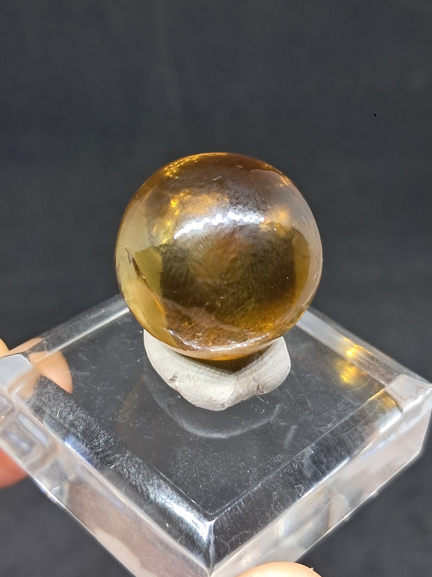 Natural Citrine Sphere | Polished Stone | Smokey Yellow | High Quality