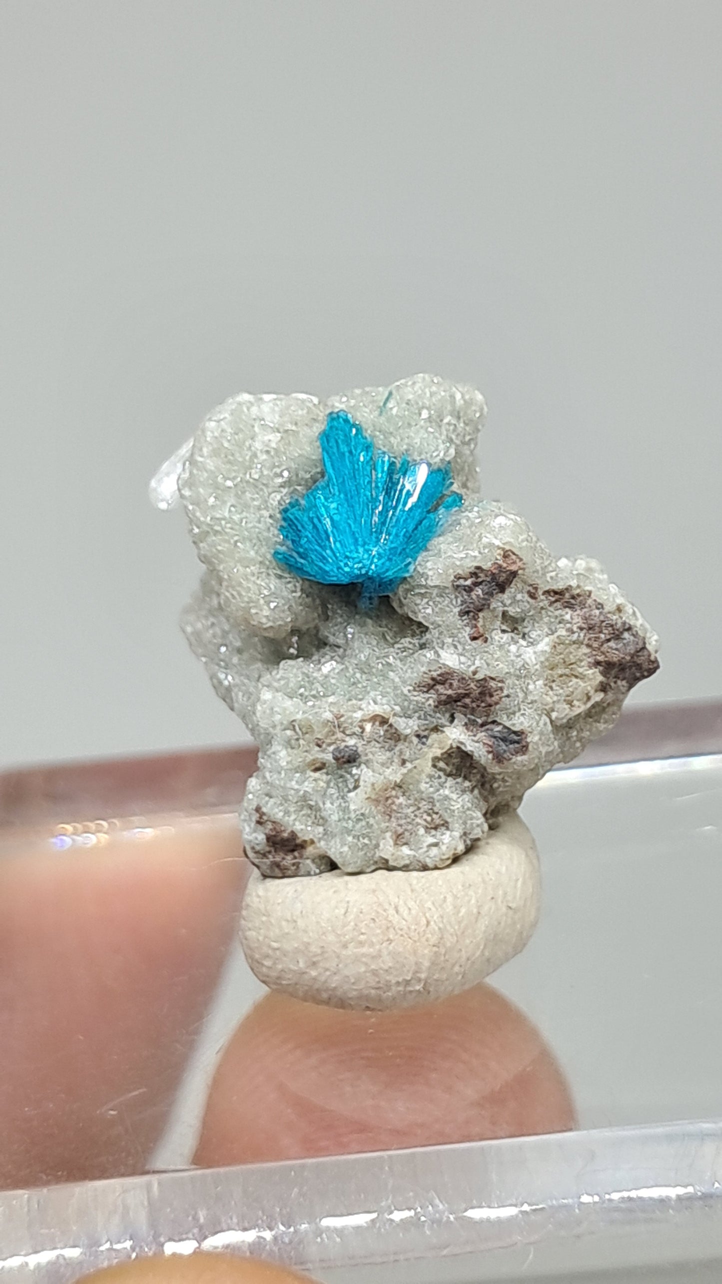 Cristal en bruto de Cavansita y Estilbita sobre matriz de Heulandita (Wagholi) | Piedra natural | Espécimen mineral raro #CV68