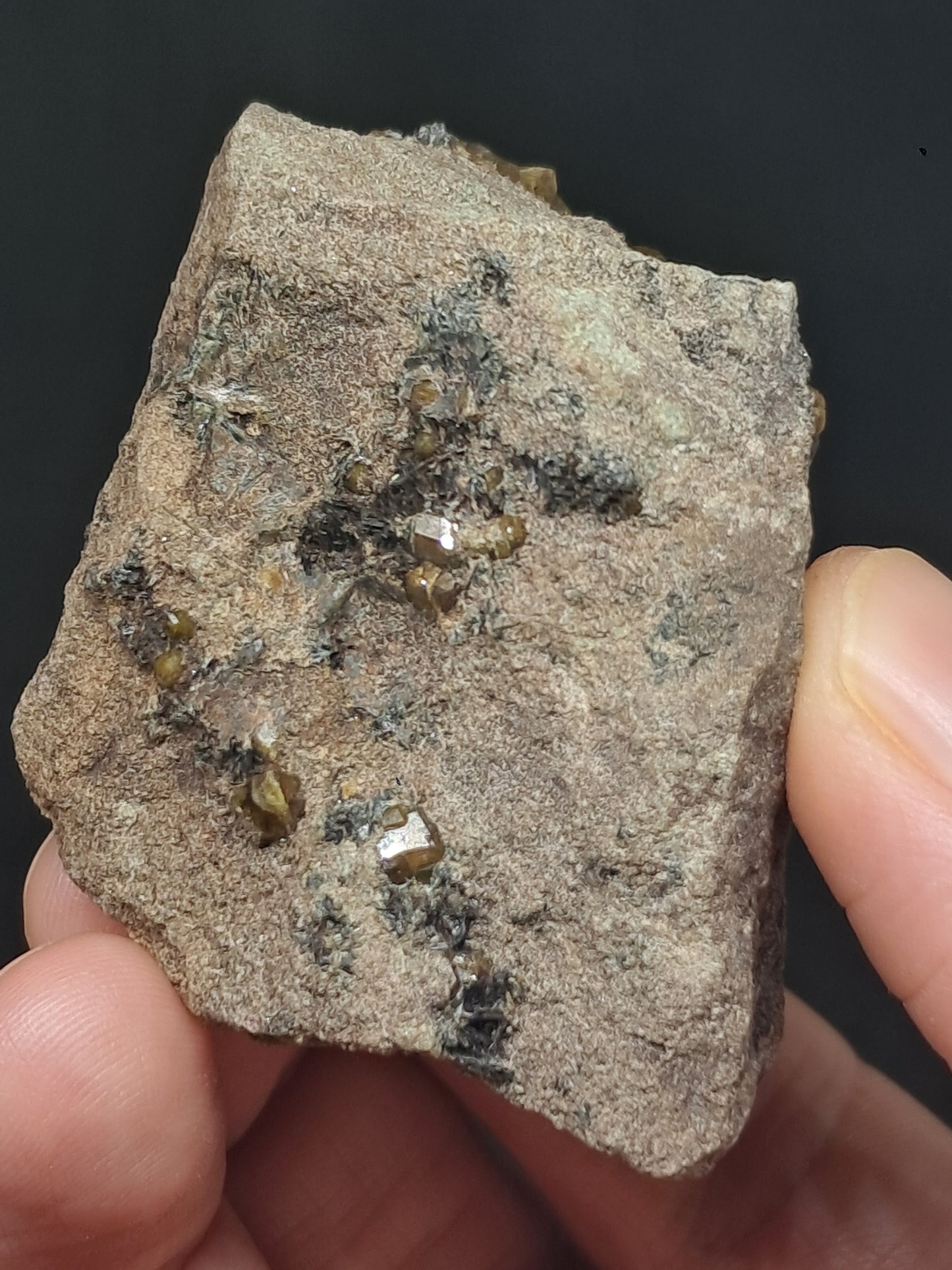 Green Garnet on Matrix (Mexico) Andradite Garnet Cluster |Rough Crystal Stone | Mineral Specimen #GR25
