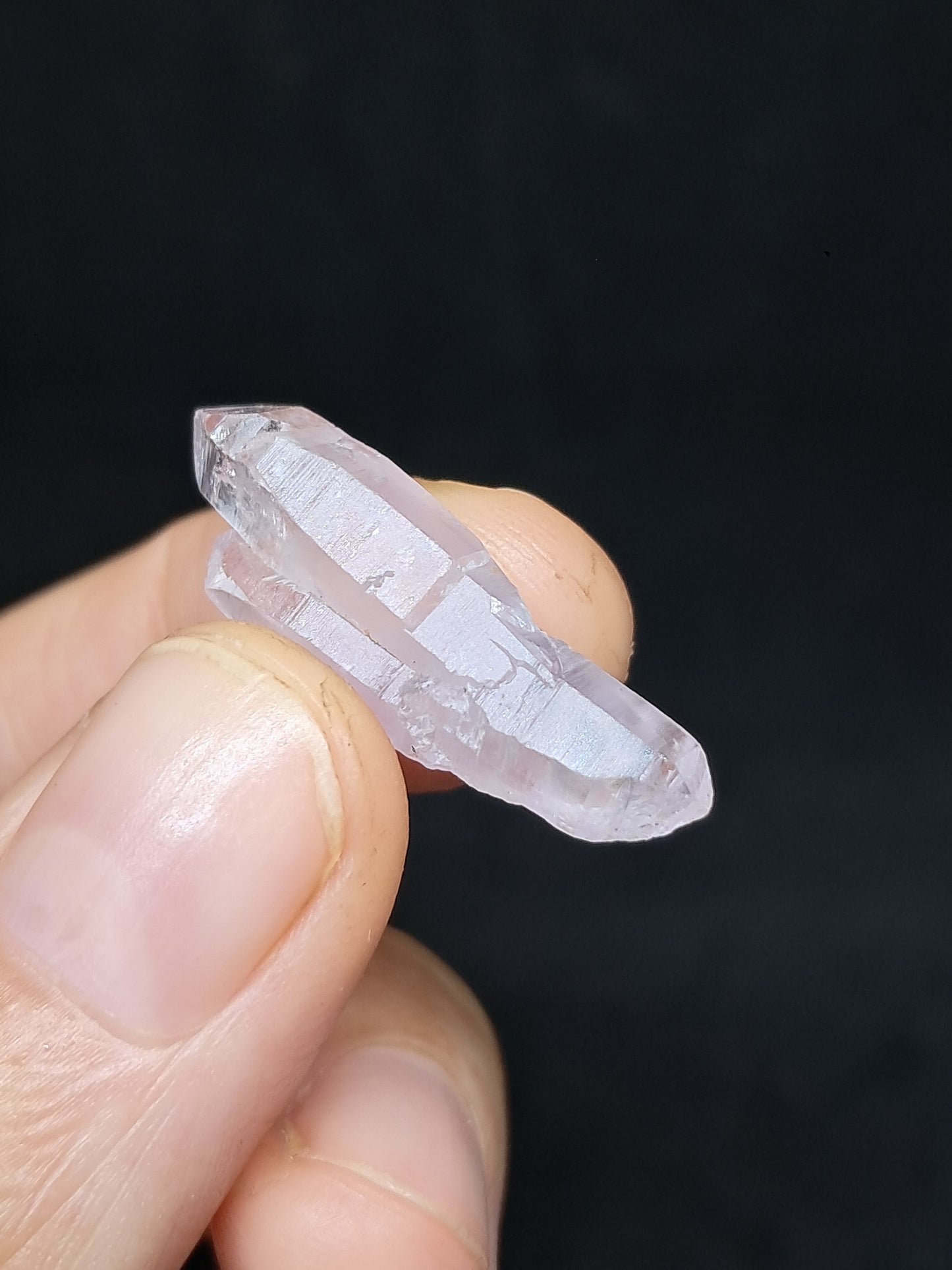 Esceptro Bipunta de Amatista de Veracruz Fusionada (México) | Cristal Natural | Muestra de Mineral #VA53