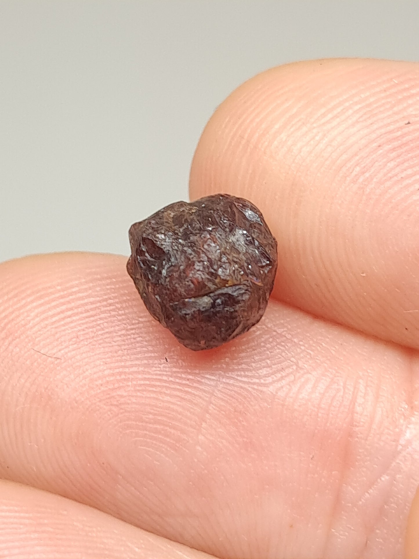 Red Garnet (Karur) Raw Crystal | Naturally Round Shaped | Rough Stone #RG11