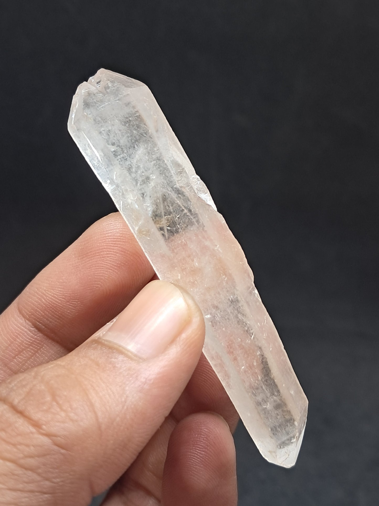 Himalayan Quartz Biterminated Self-healed Laser Point | Natural Crystal | Mineral Specimen #CH72