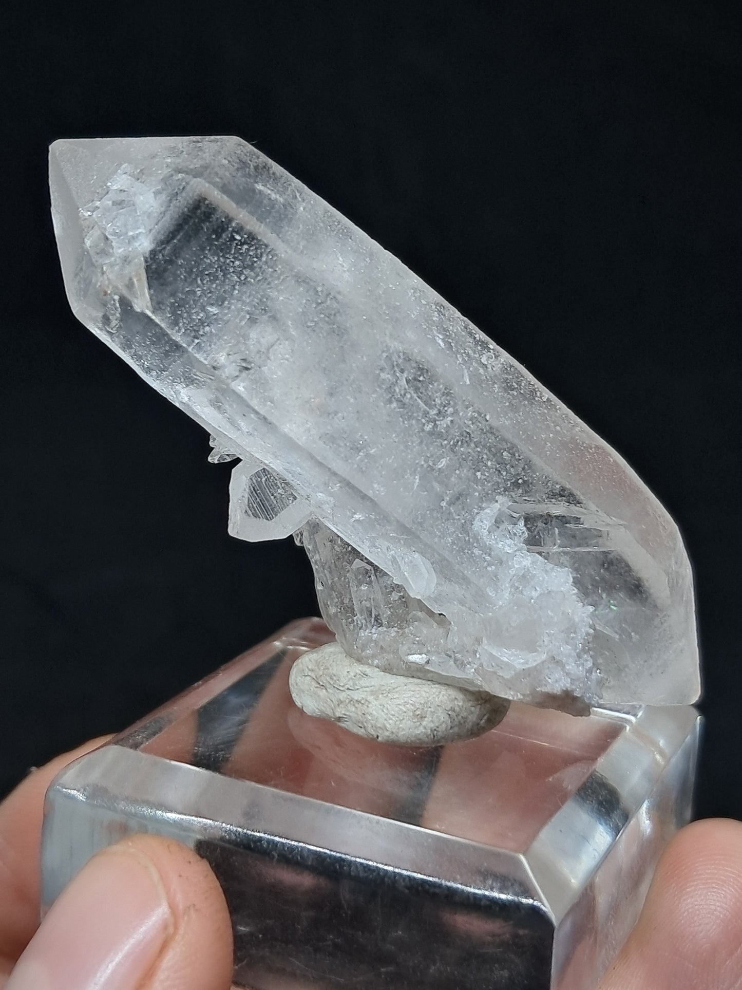 Punta biterminada de cuarzo del Himalaya | Cristal natural | Ejemplar mineral n.° CH67