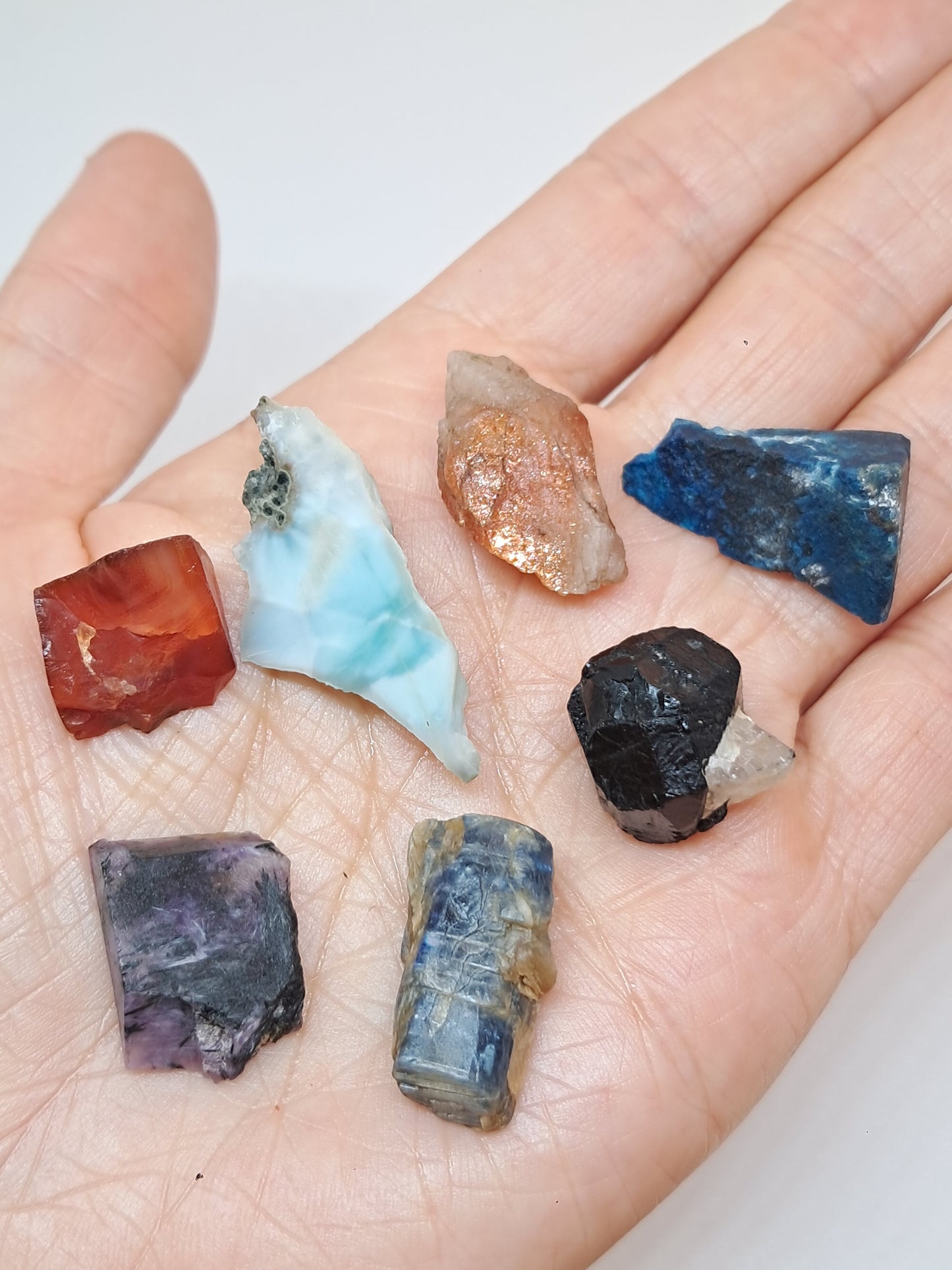 Set of 7 Small Rough Stones | Raw Crystals #RCS22