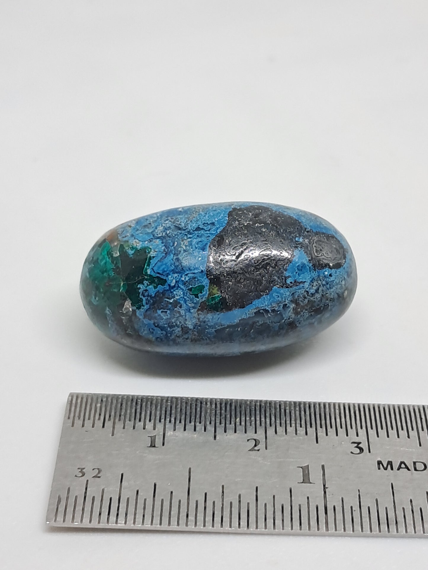 Chrysocolla w/ Malachite Shivalingam | Polished Natural Stone | Good Quality CM10