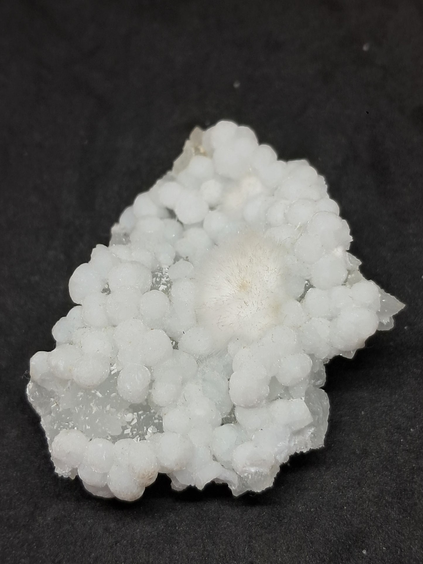 Okenite w/ Gyrolite on Prehenite Matrix (Mumbai) Mineral Specimen | Collector Grade | Natural Crystal #OK24