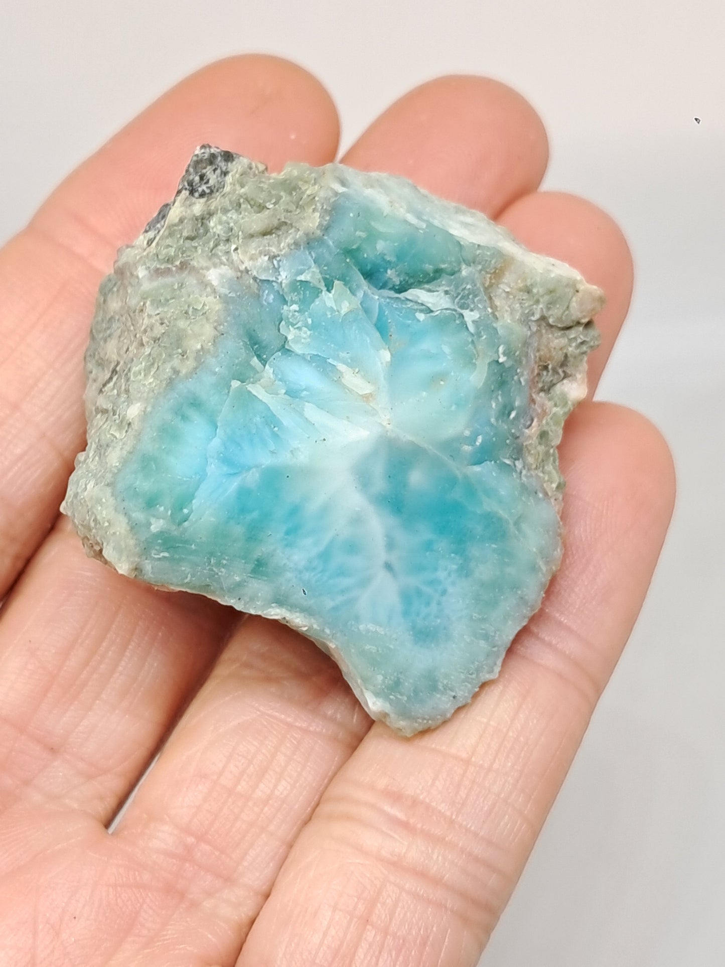 Trozo de Larimar (República Dominicana) Piedra en Bruto | Roca Natural #LM26