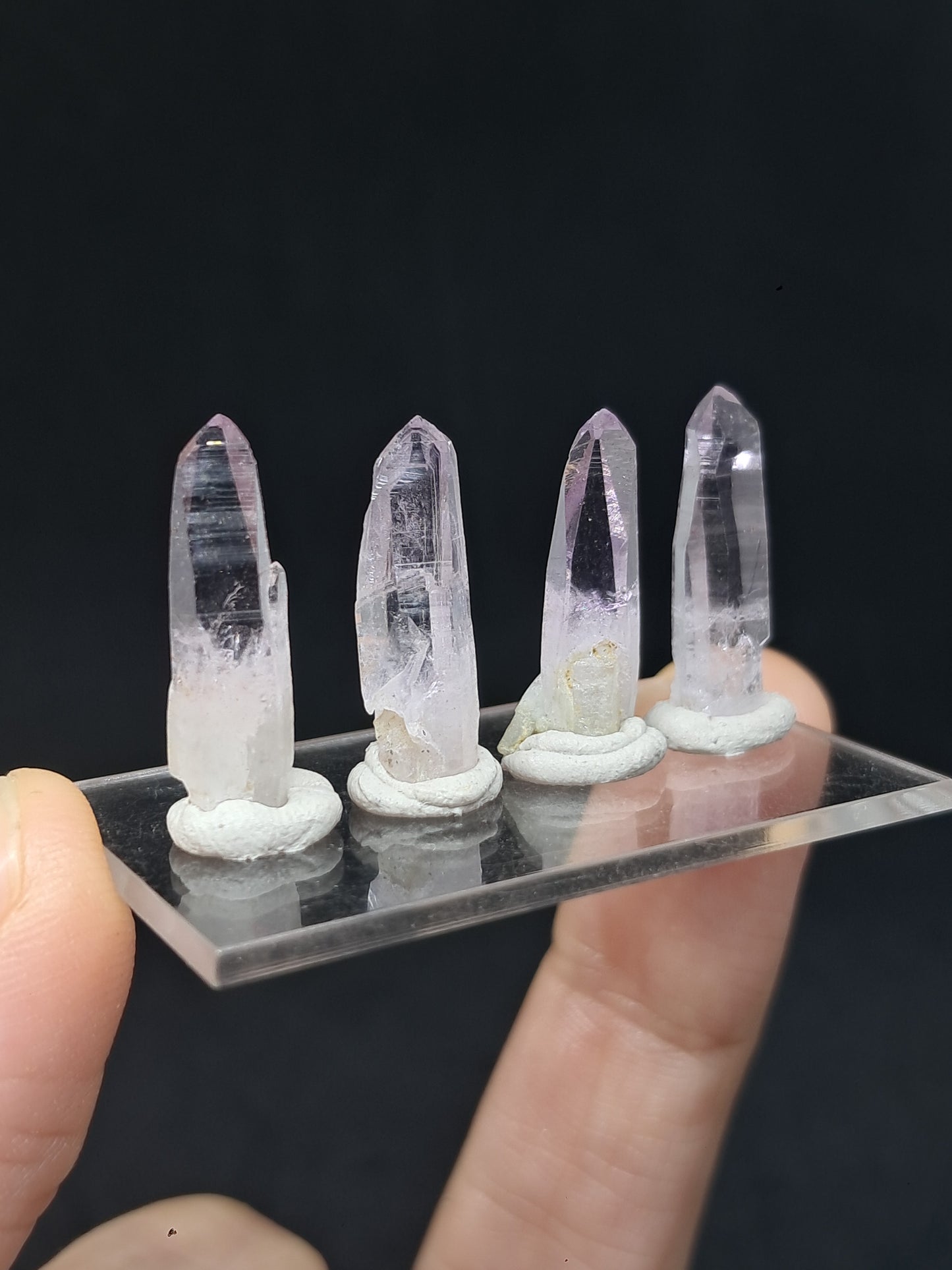 Set of 4 Small Veracruz Amethyst Crystal Points (Mexico) | Natural Stones #VA18